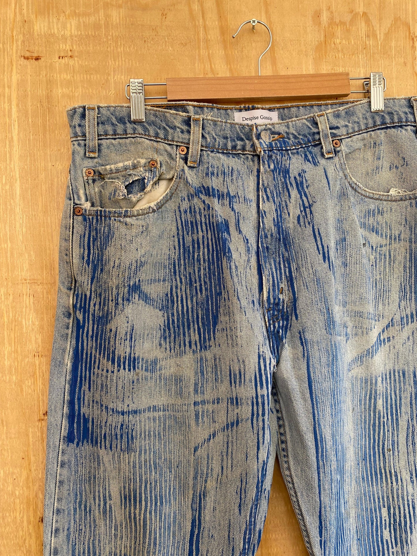 Hickory Striped Flared Denim | 36