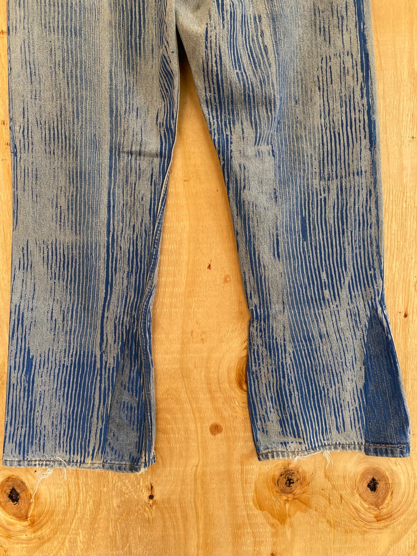 Hickory Striped Flared Denim | 36