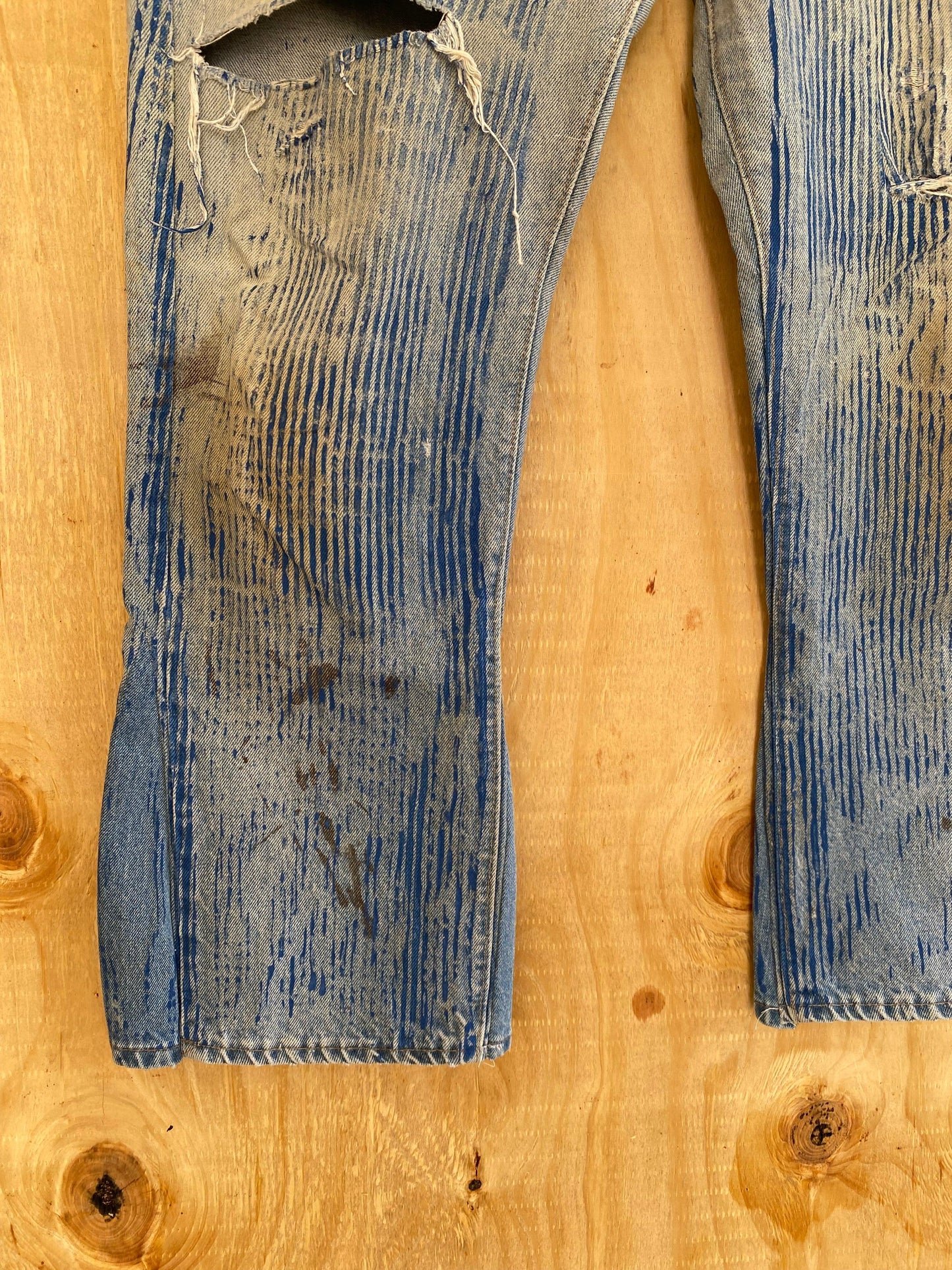 Hickory Striped Flared Denim | 40