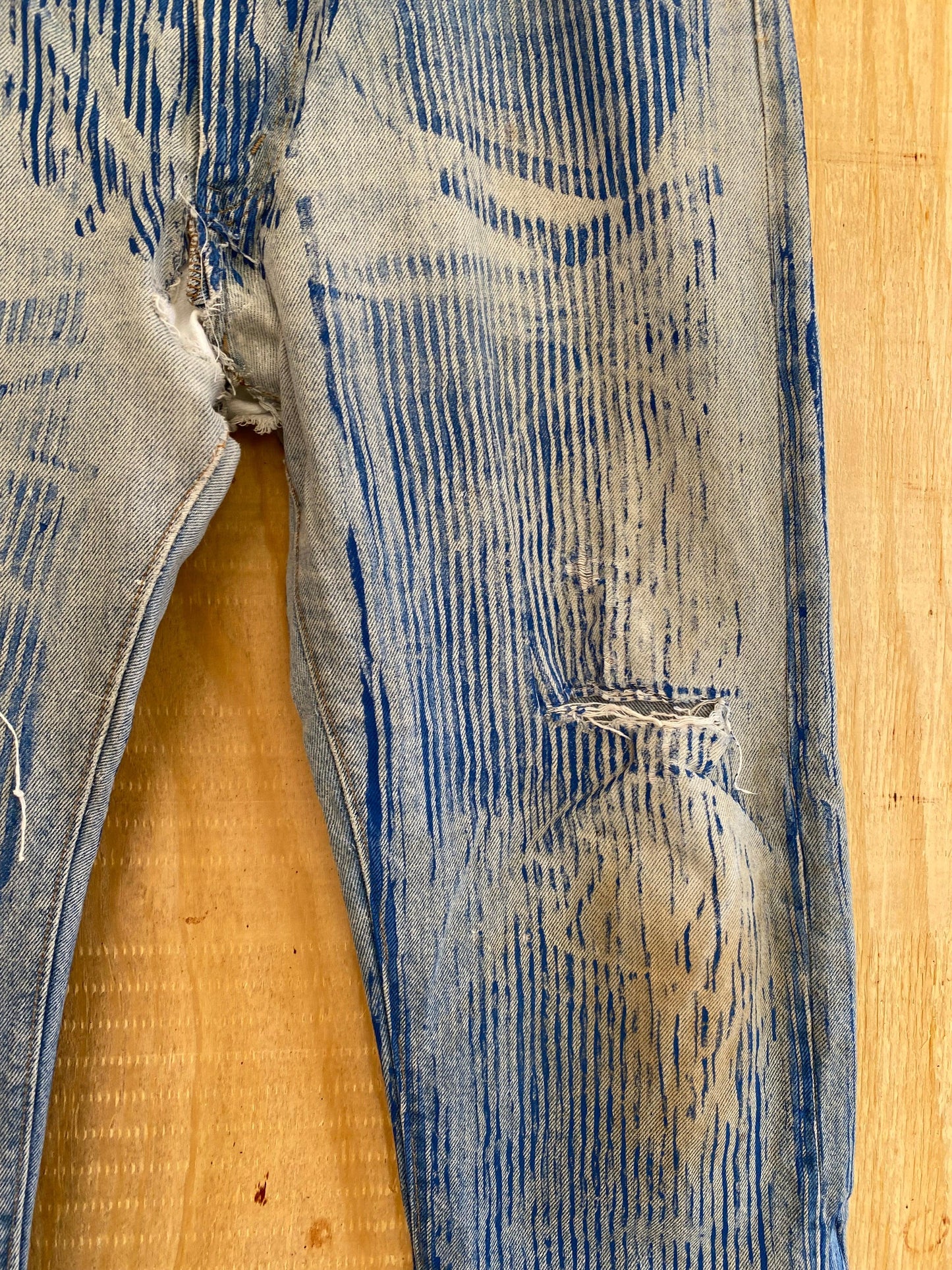 Hickory Striped Flared Denim | 40