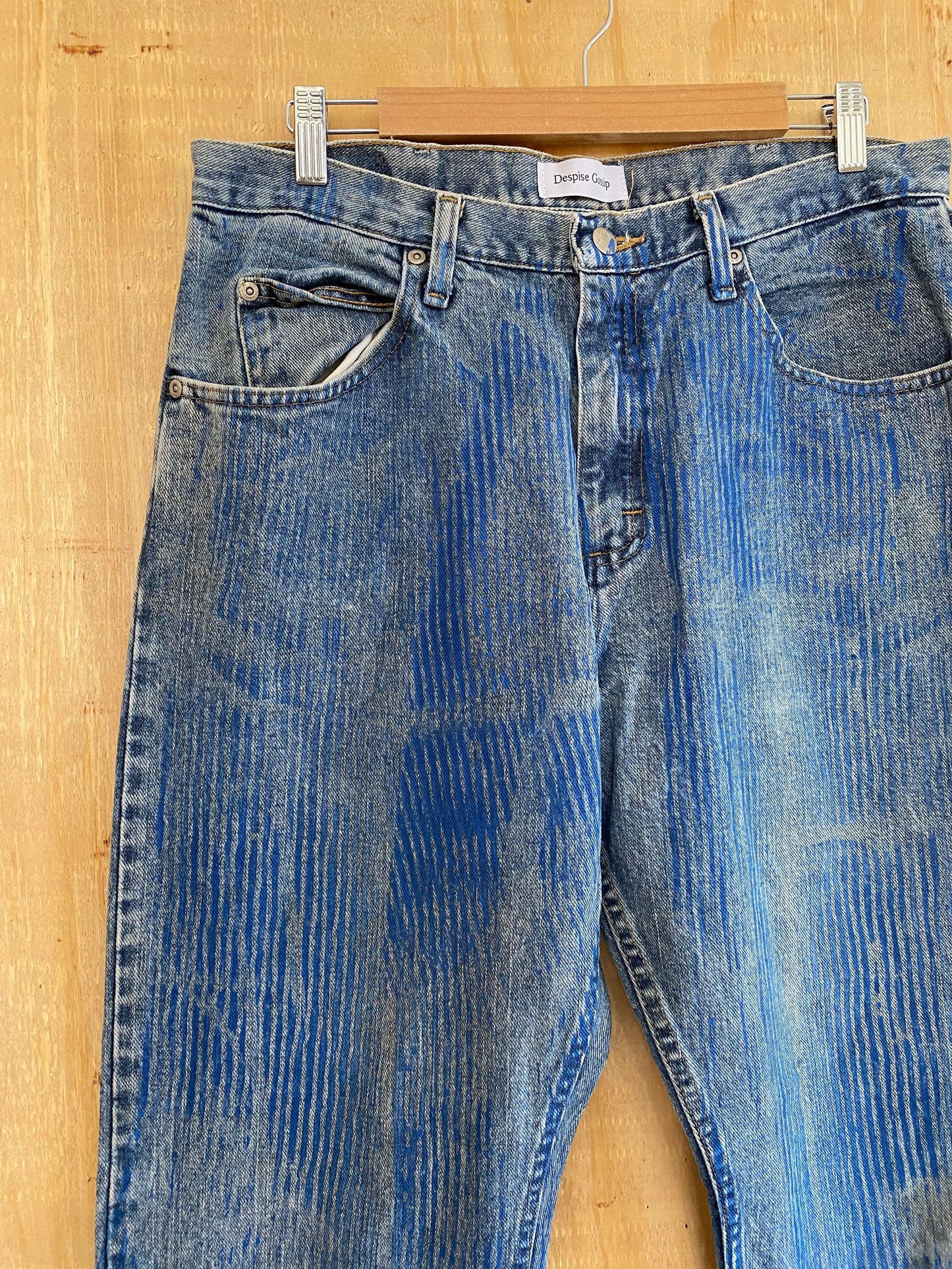 Hickory Striped Flared Denim | 34