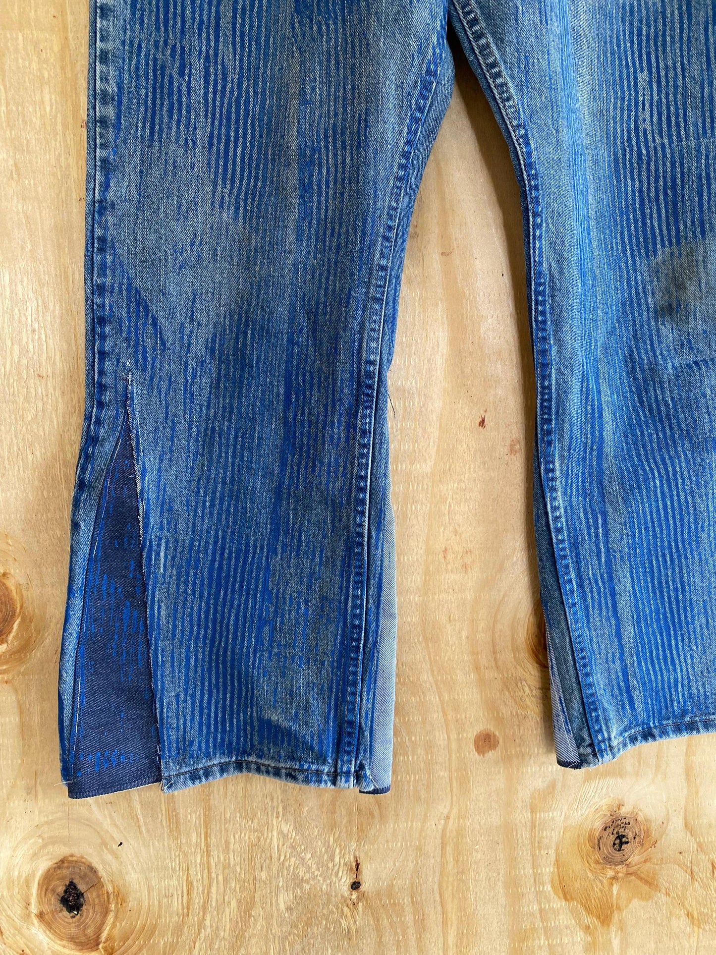 Hickory Striped Flared Denim | 34