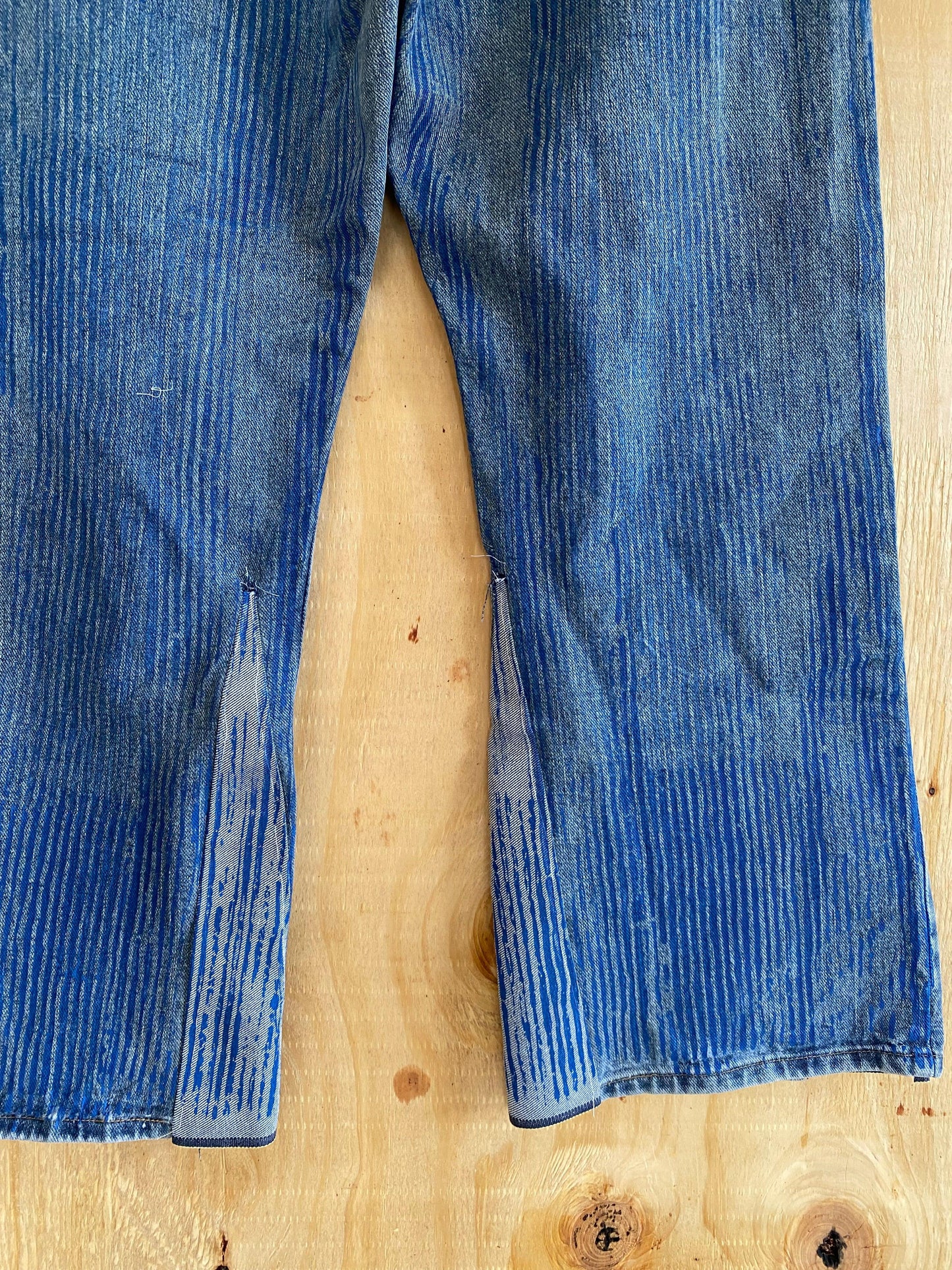 Hickory Striped Flared Denim | 34