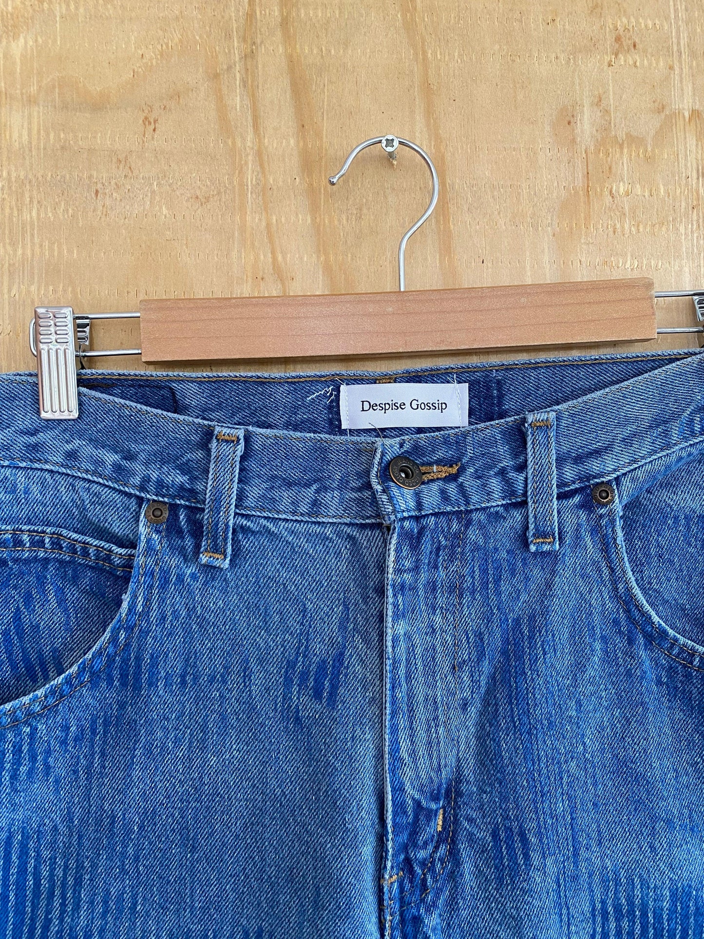Hickory Striped Flared Denim | 36