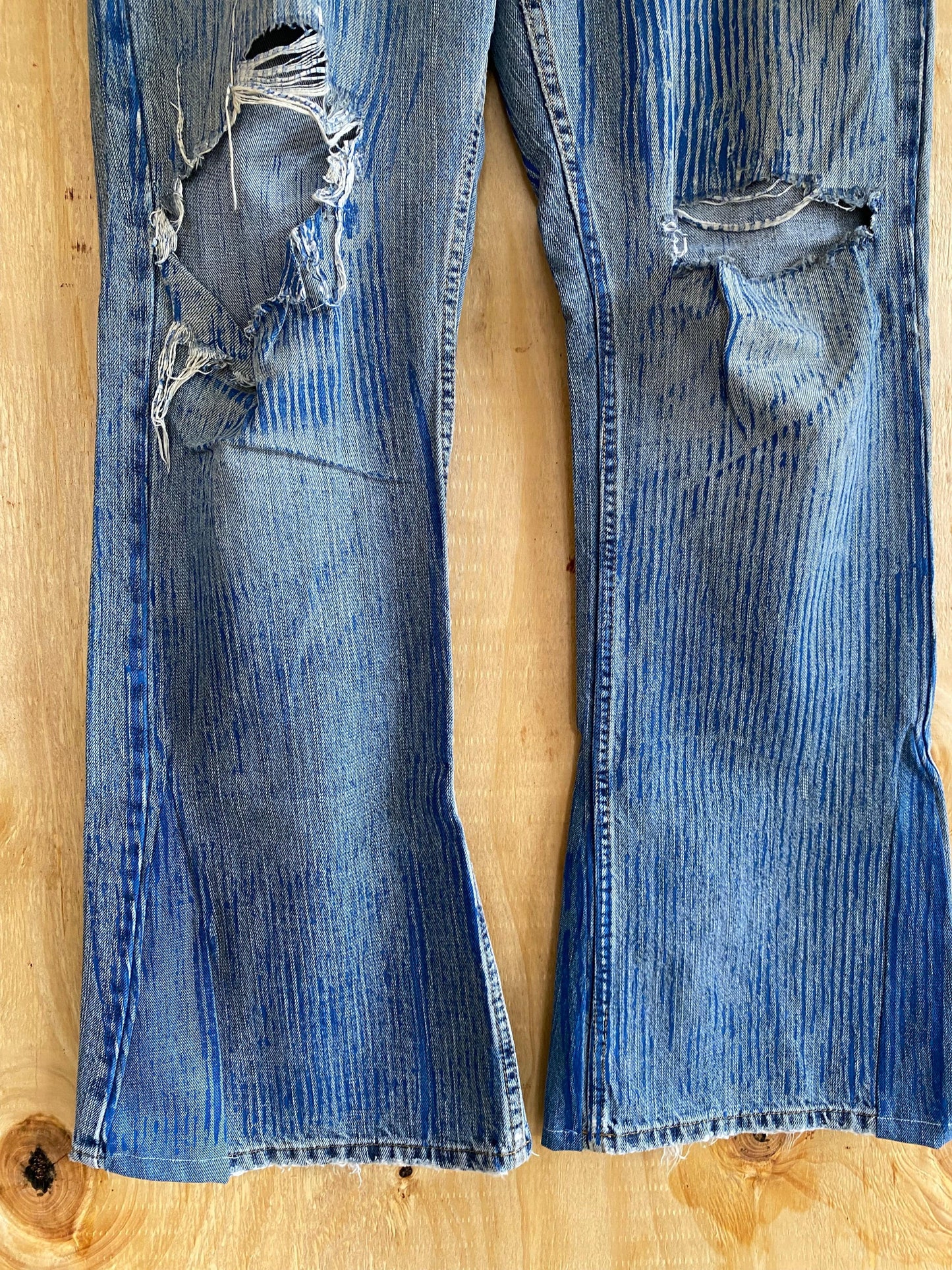 Hickory Striped Flared Denim | 37