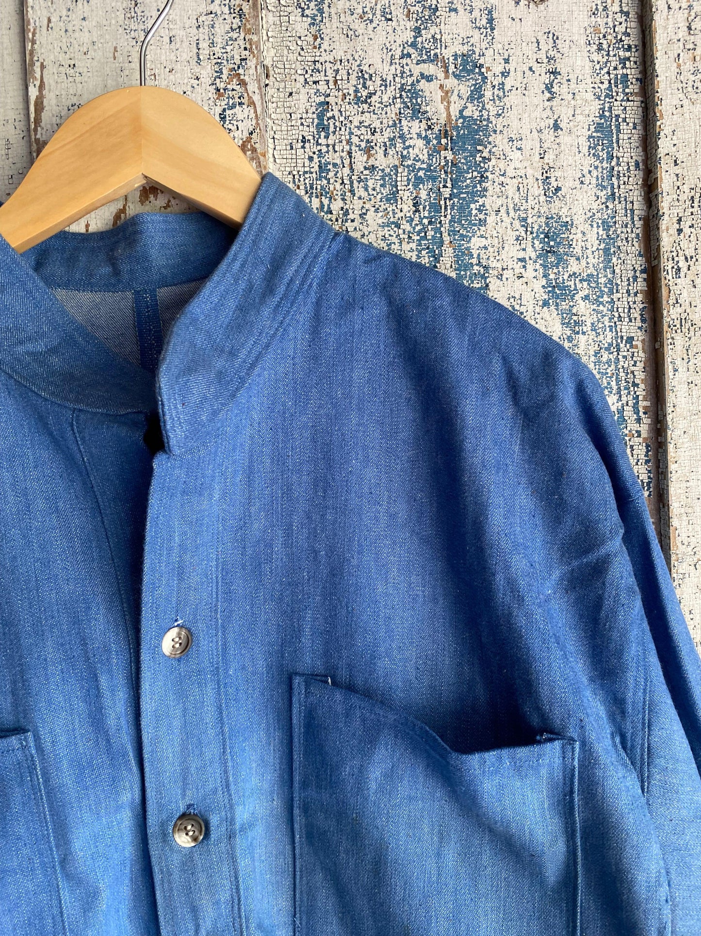 1960s Homemade Denim Overshirt | L