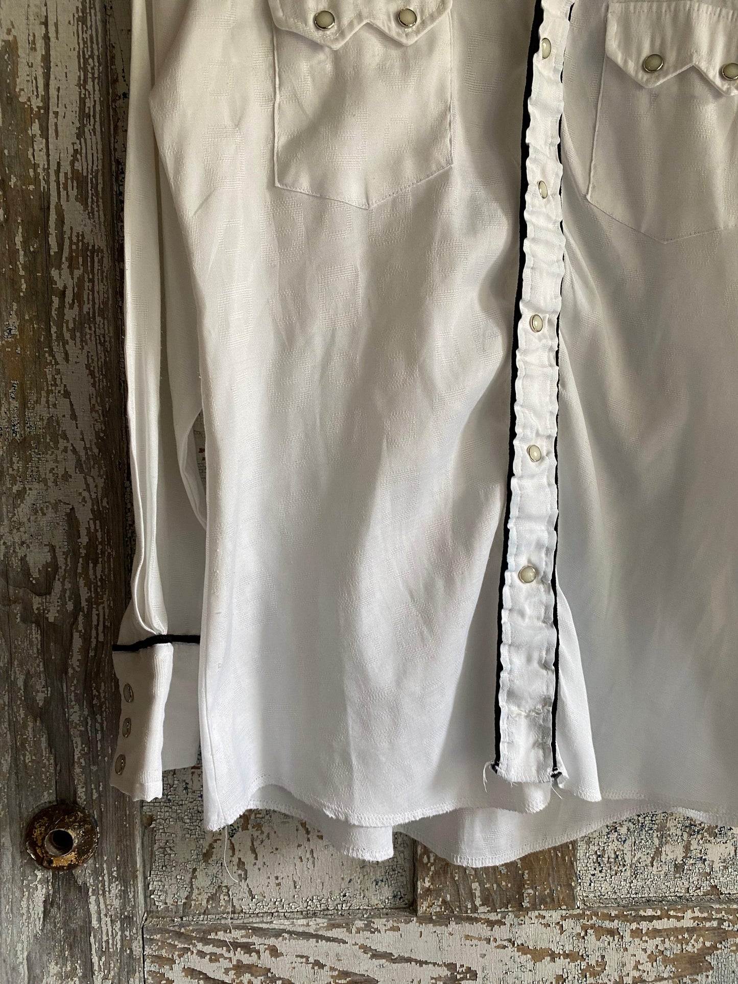 1970s Polyester Western Shirt | M
