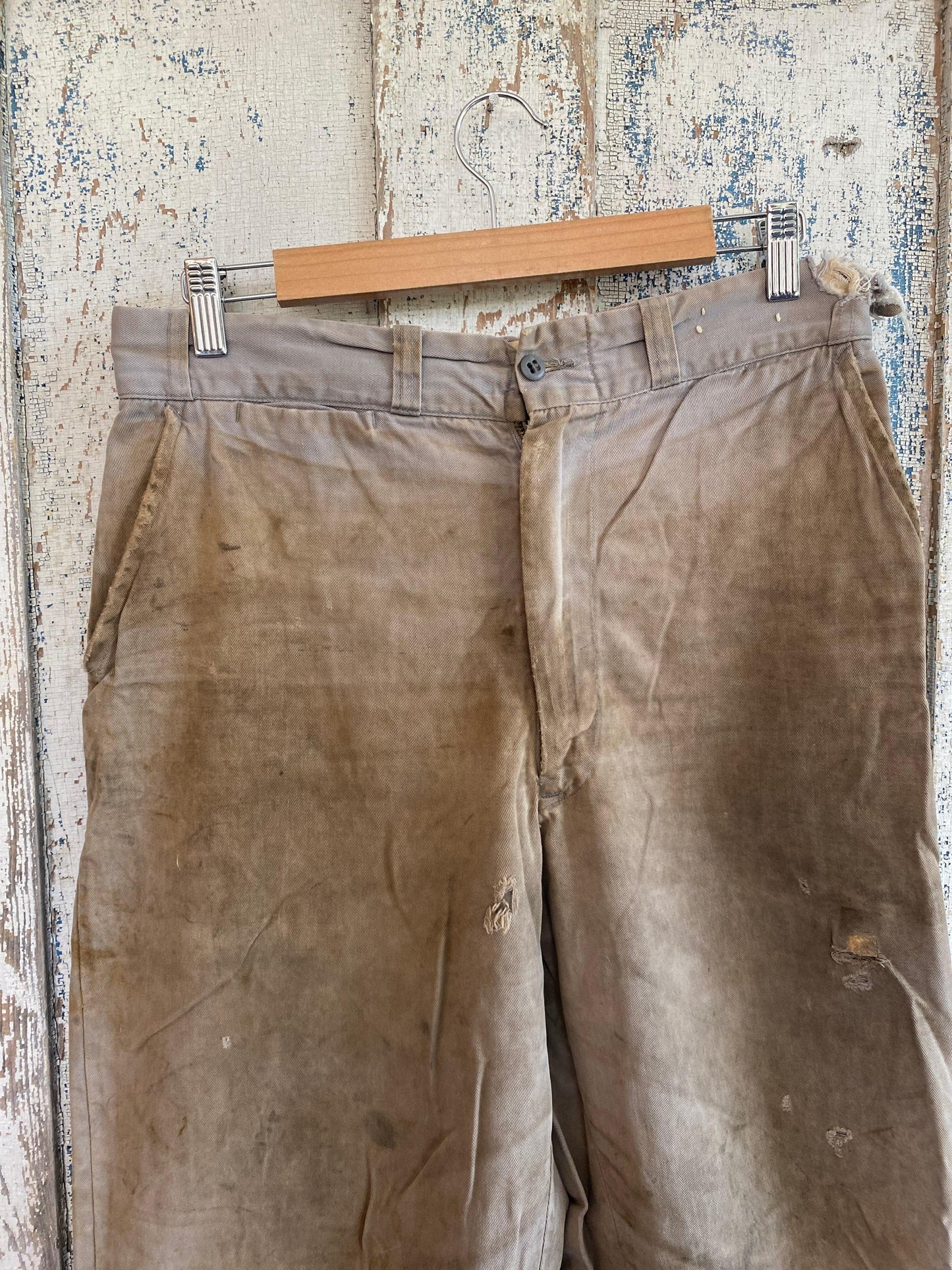 1950s Distressed Work Pants | 32