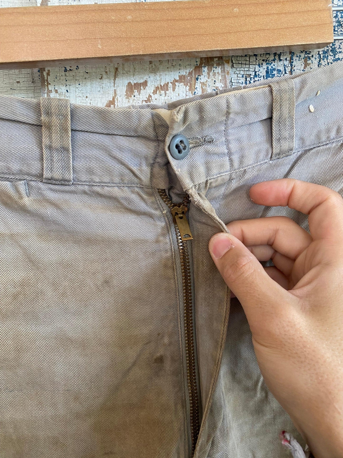 1950s Distressed Work Pants | 32