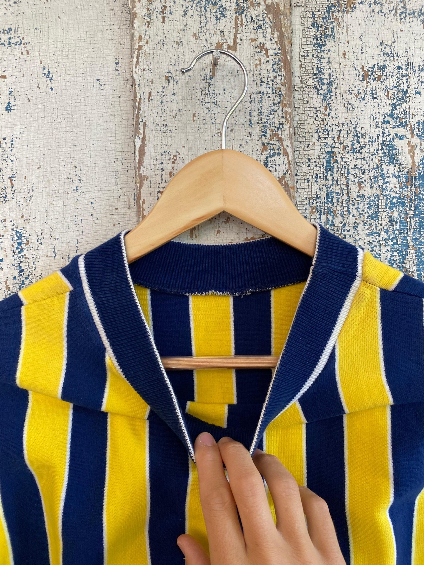 1970s Striped Knit Shirt | M