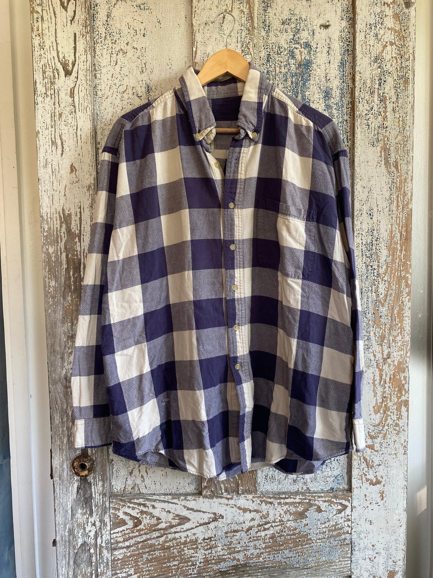 1980s Checkered Plaid Flannel | L