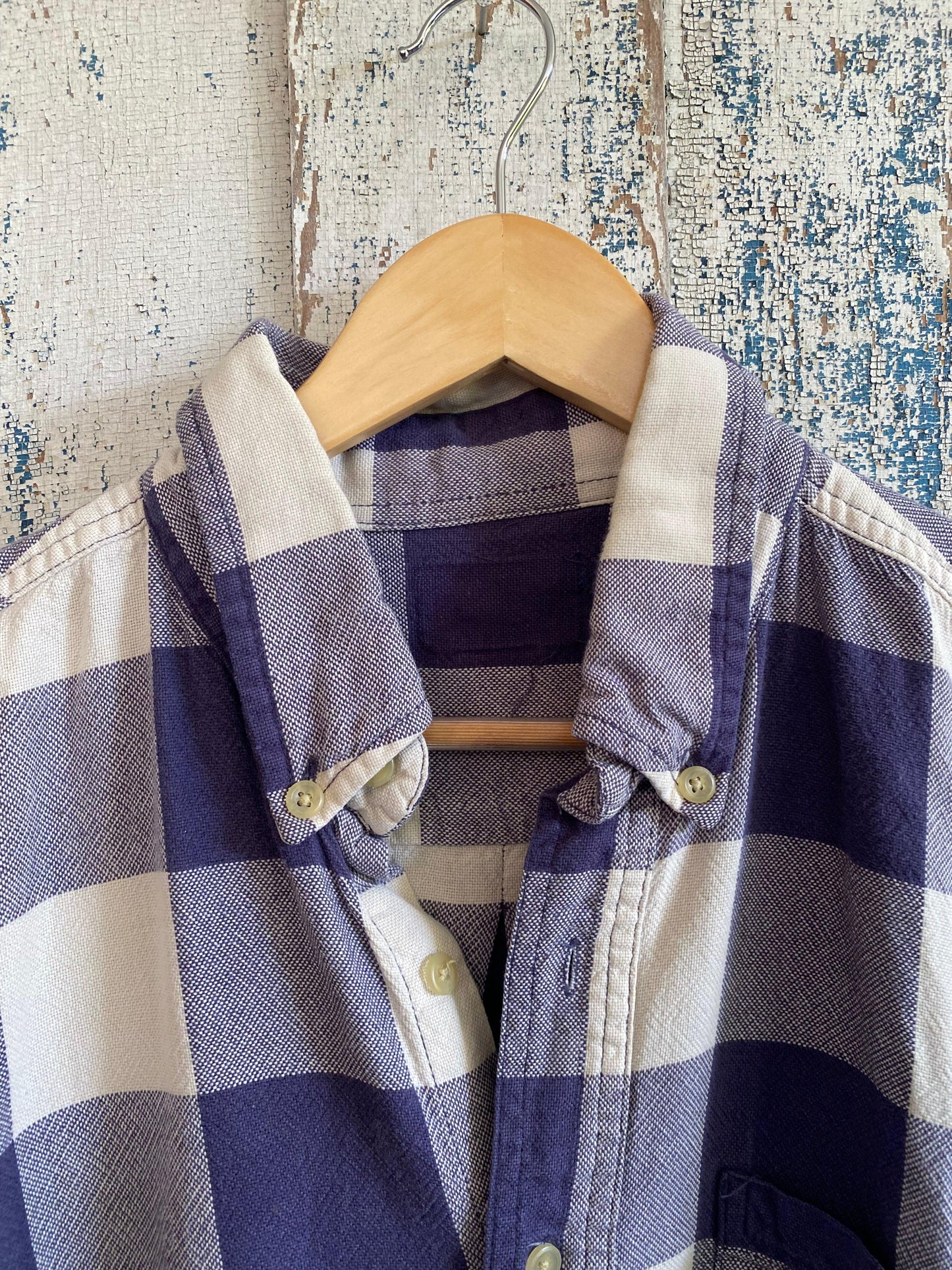 1980s Checkered Plaid Flannel | L