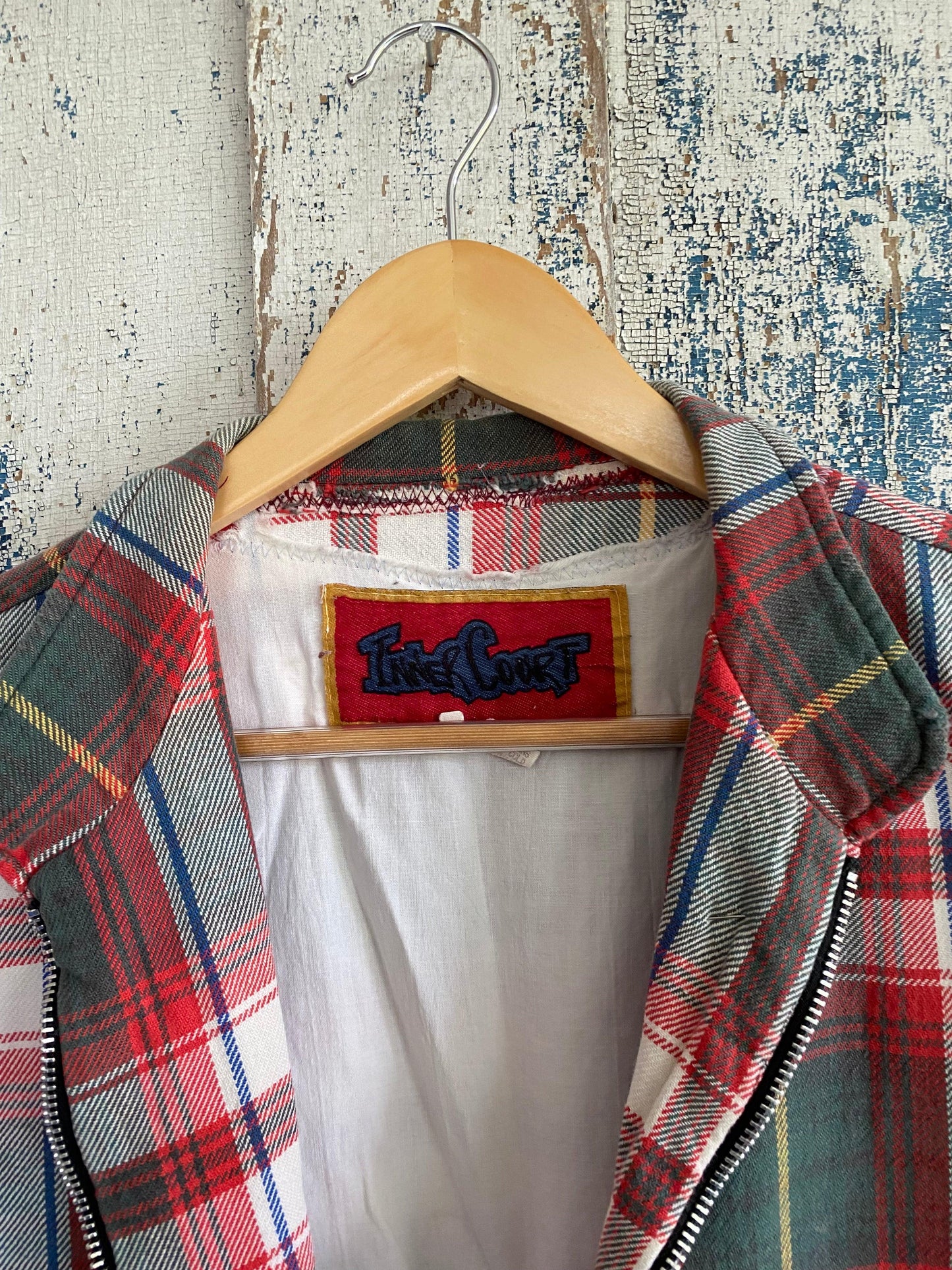 1980s Plaid Zip Jacket | L