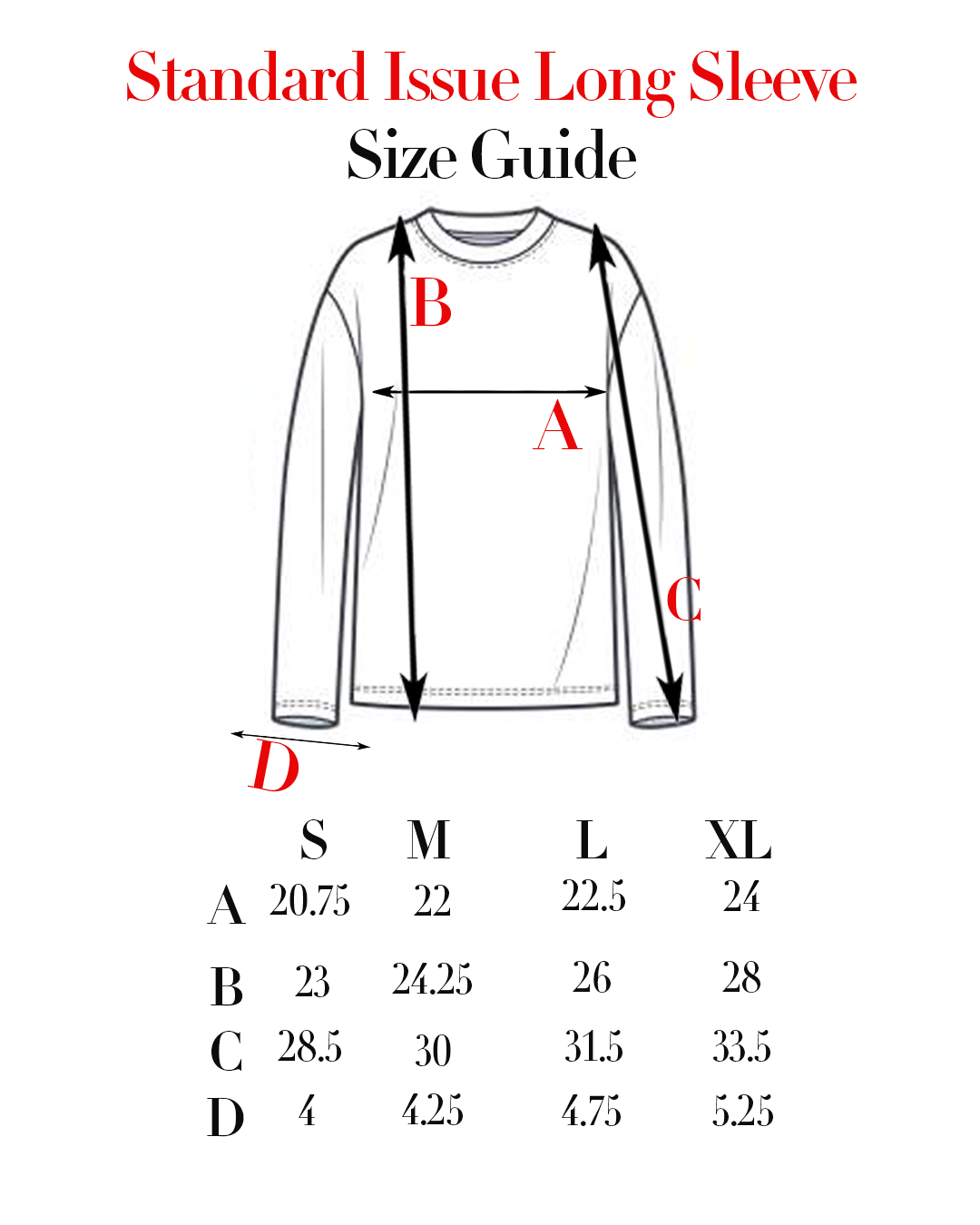 Black Standard Issue Long Sleeve Tee