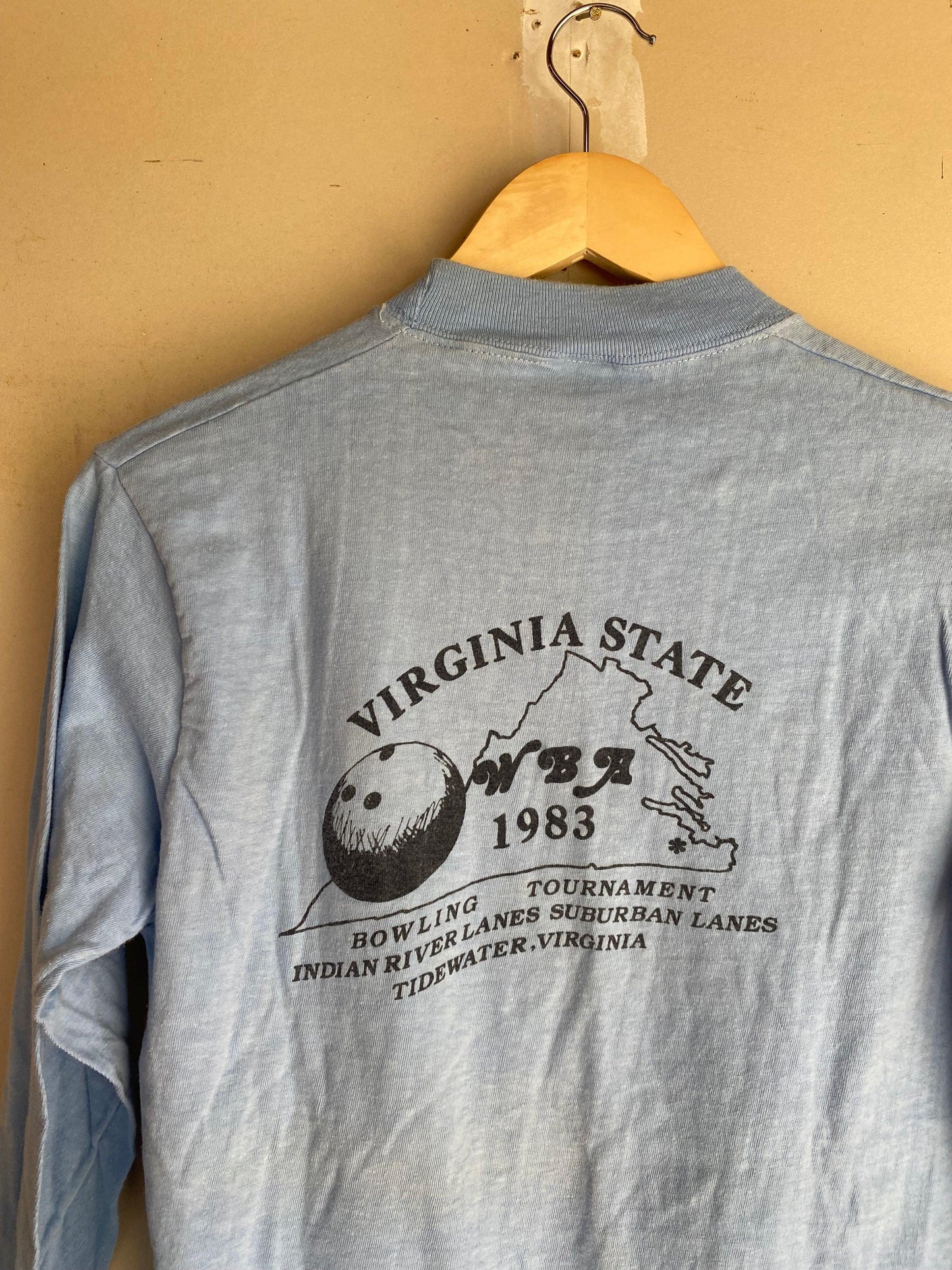 1980s Long Sleeve Bowling Tee | M