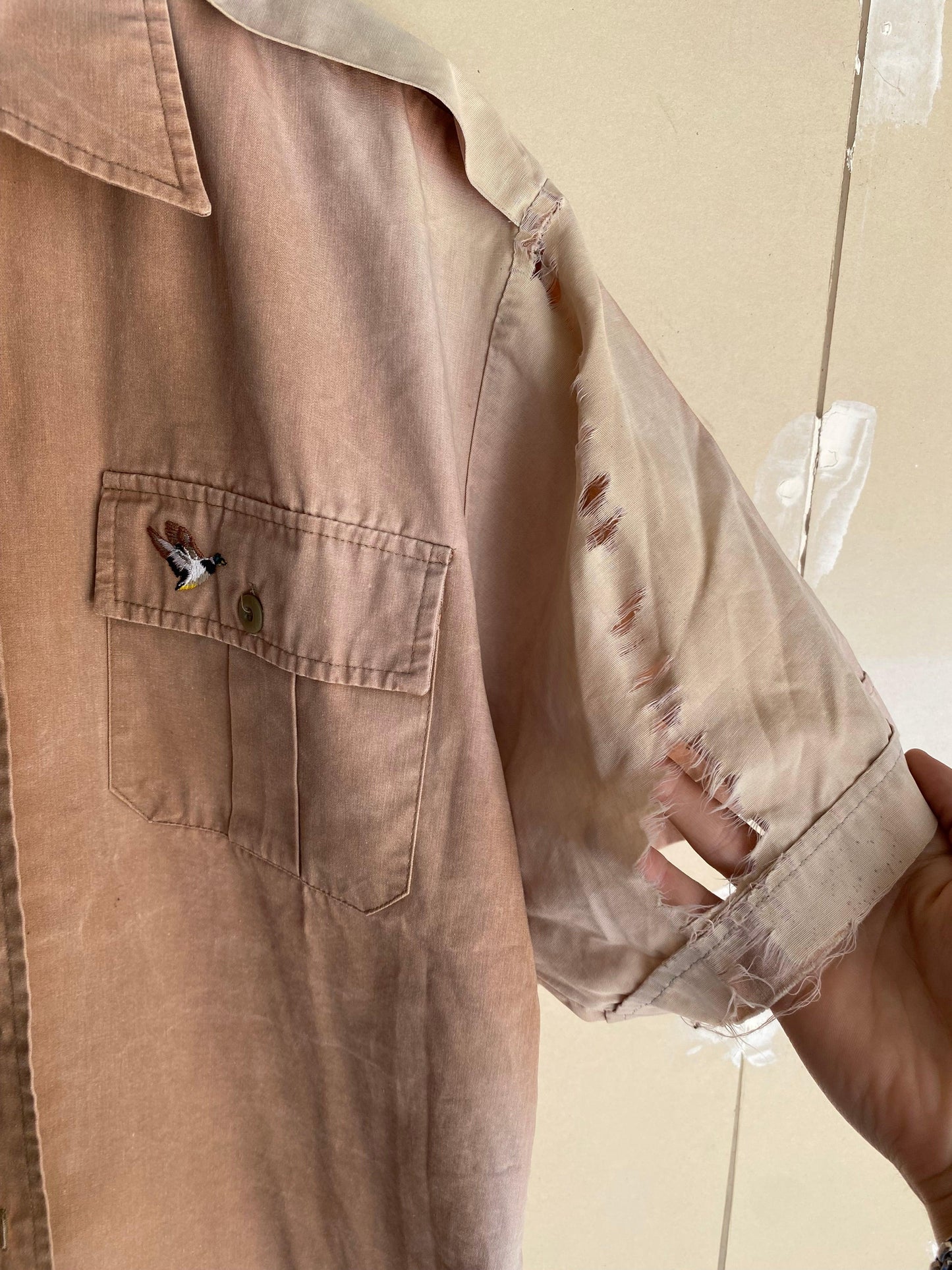 1990s Faded Hunting Shirt | L