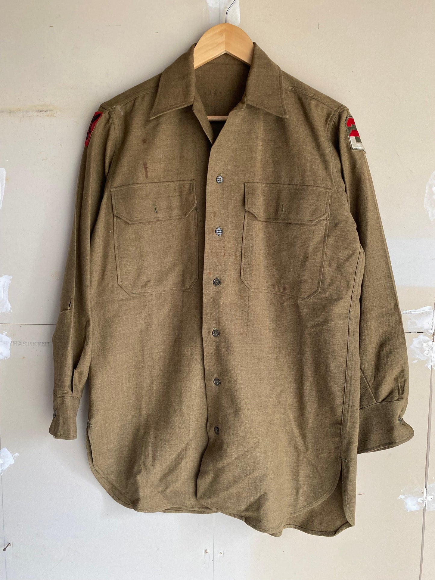1970s Wool Fatigue Shirt | L
