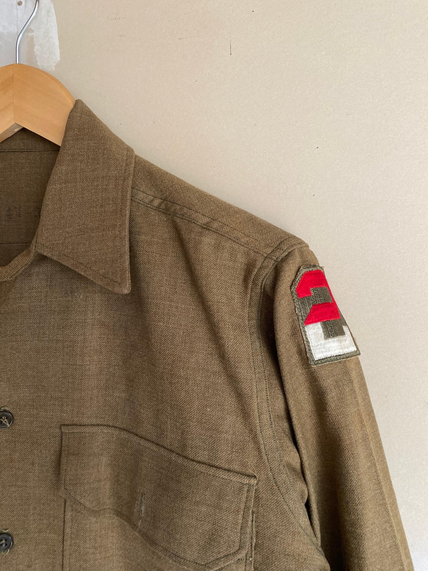 1970s Wool Fatigue Shirt | L