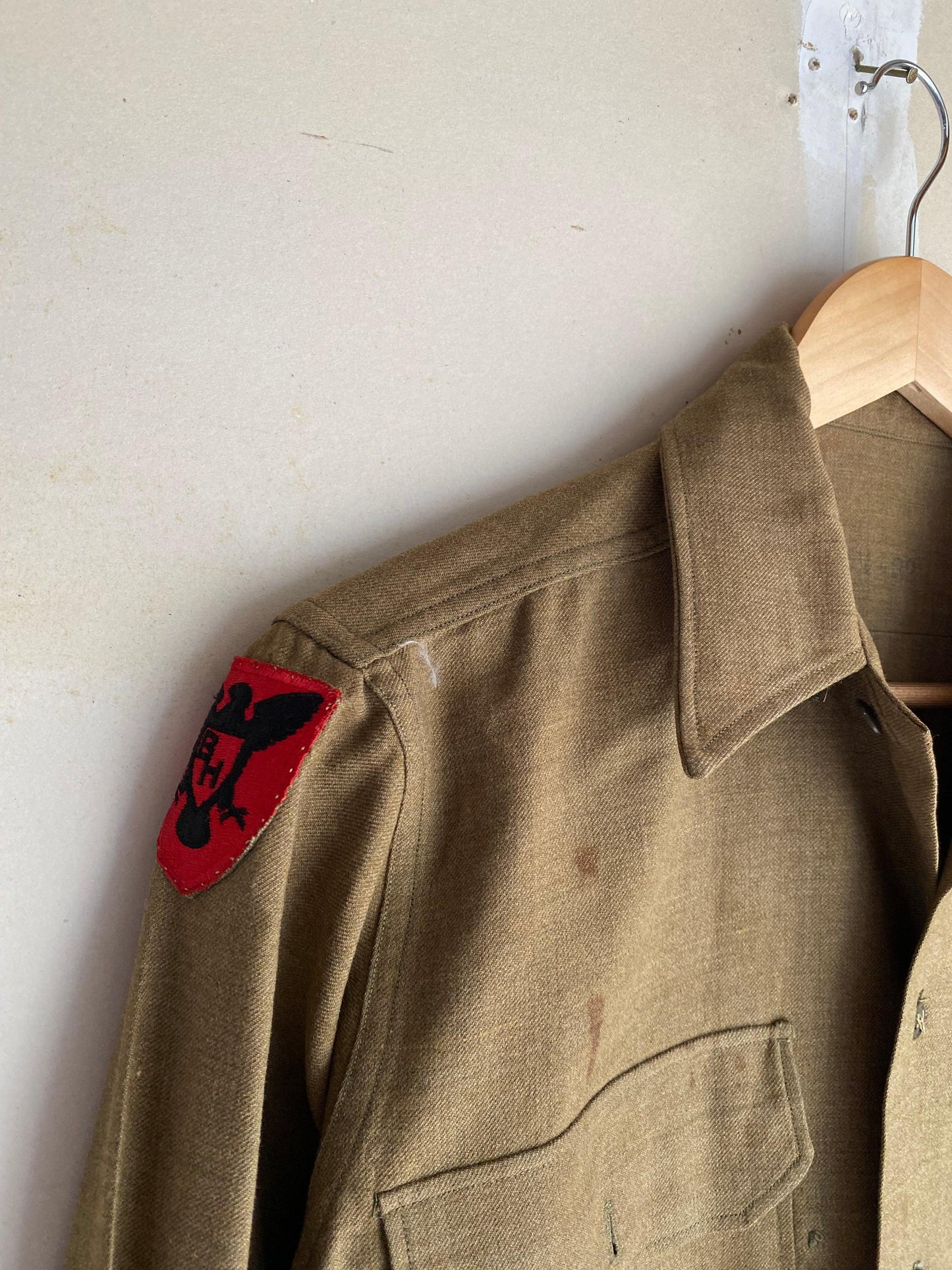 1970s Wool Fatigue Shirt | L