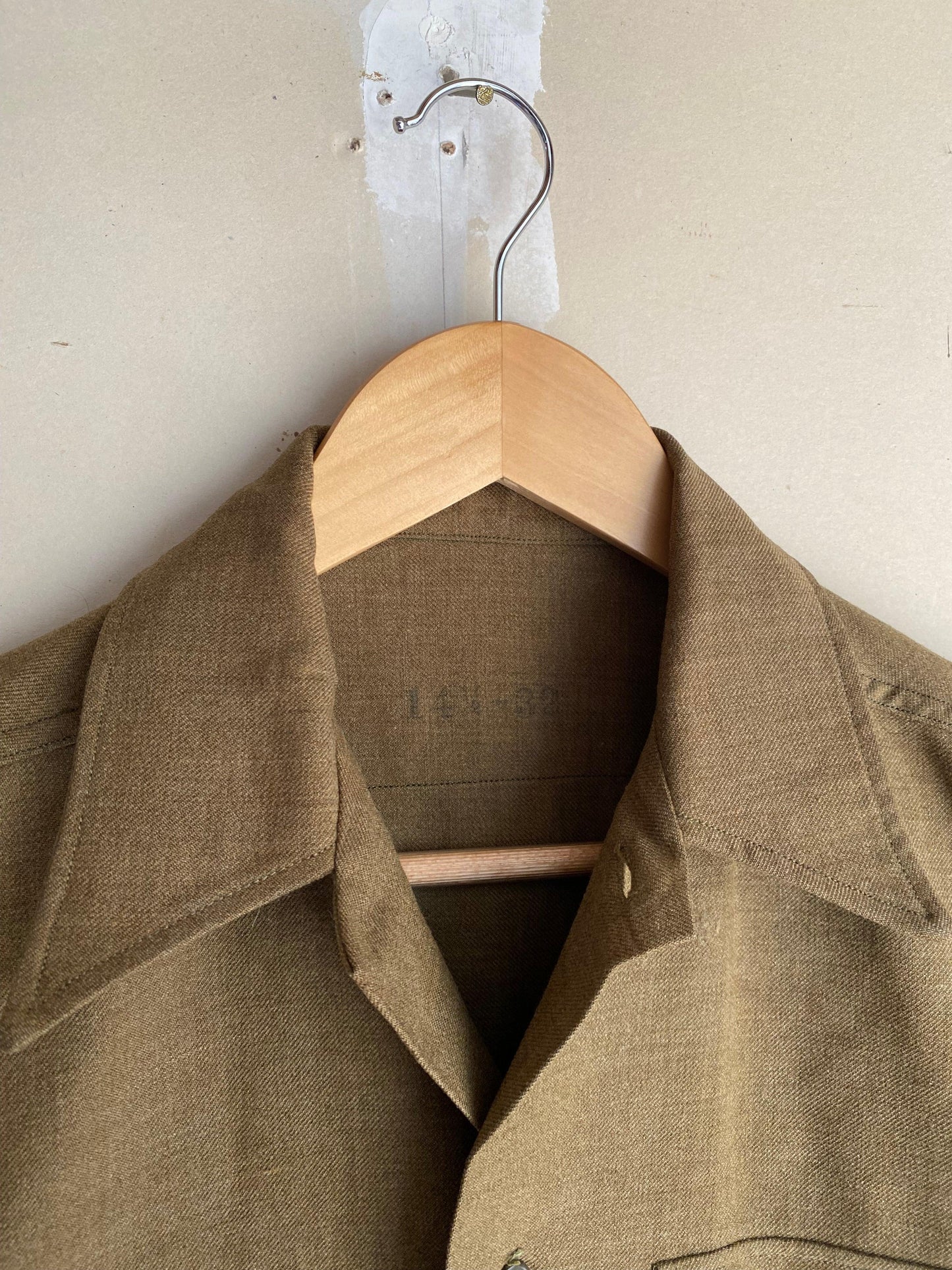 1970s Wool Fatigue Shirt | L