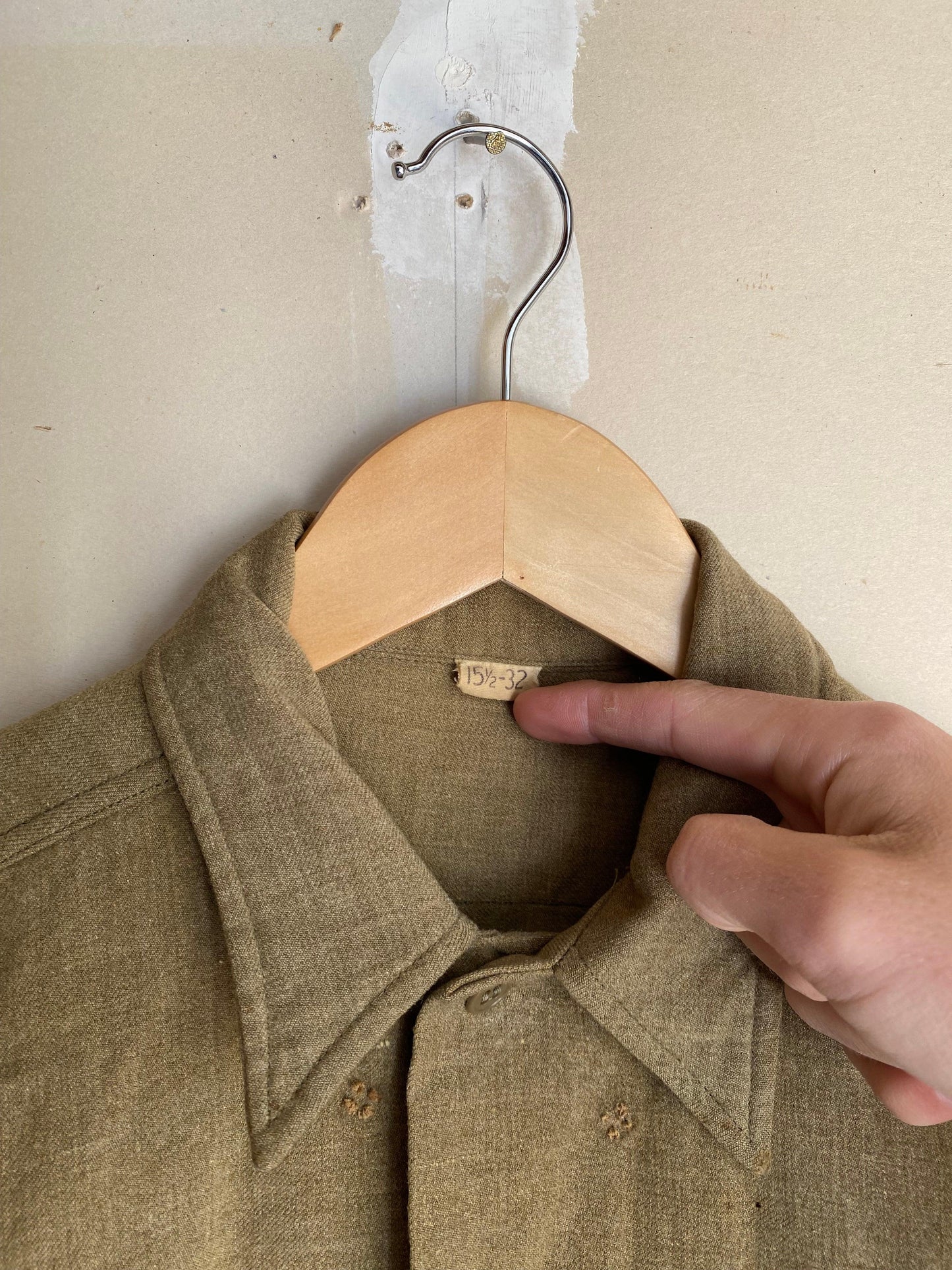 1960s Wool Military Shirt | M