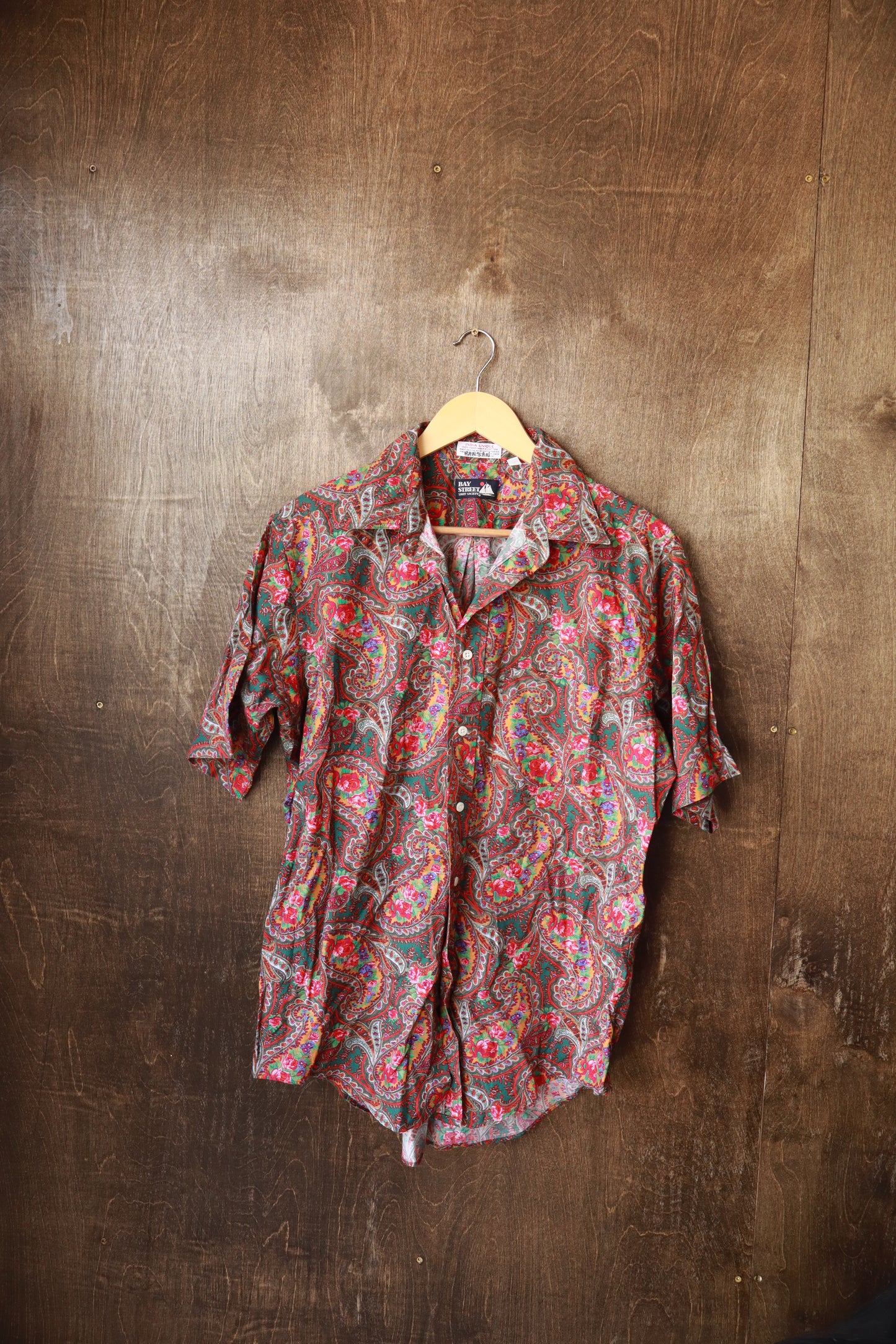 1980s Patterned Button Up | L