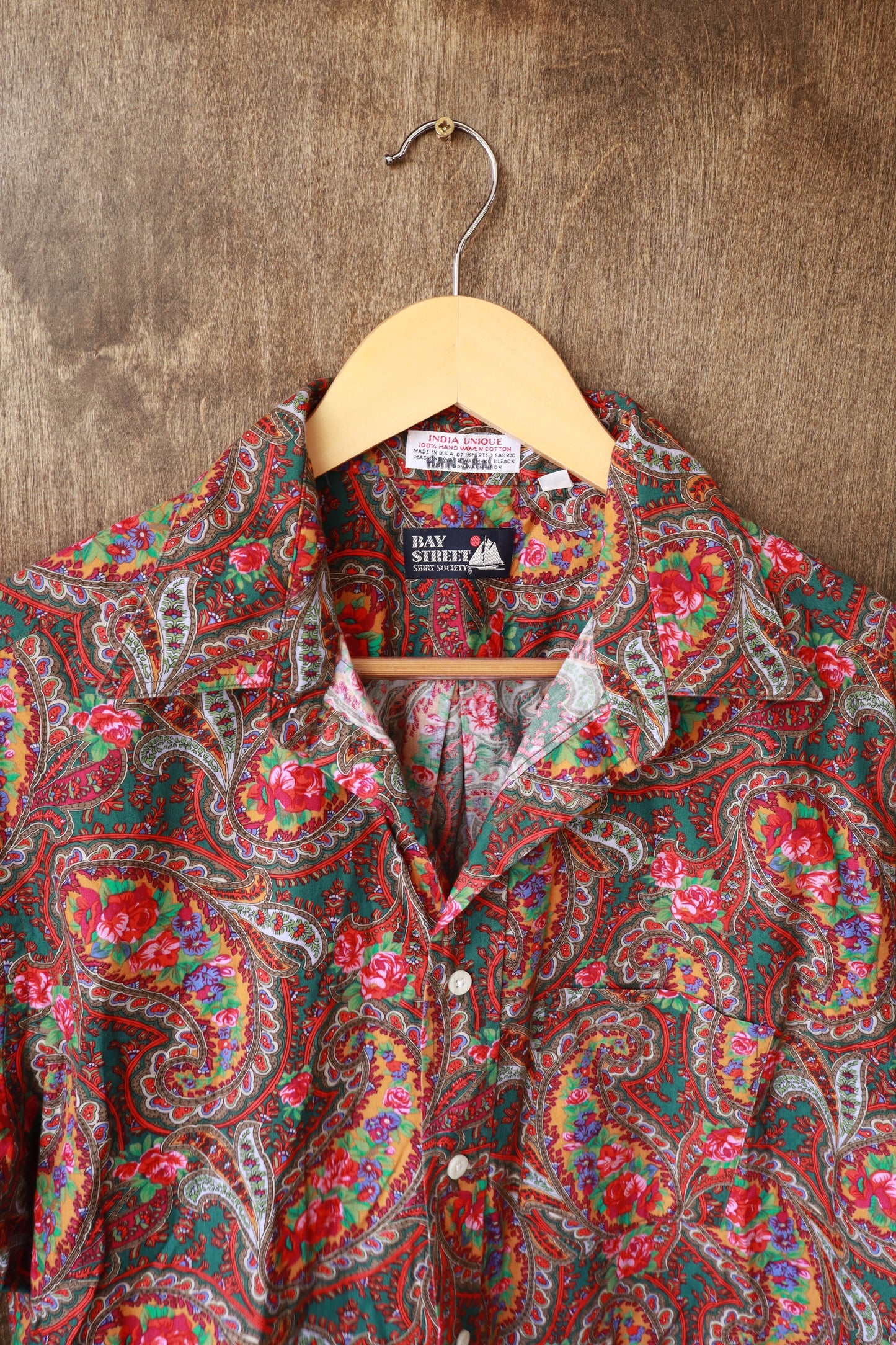 1980s Patterned Button Up | L