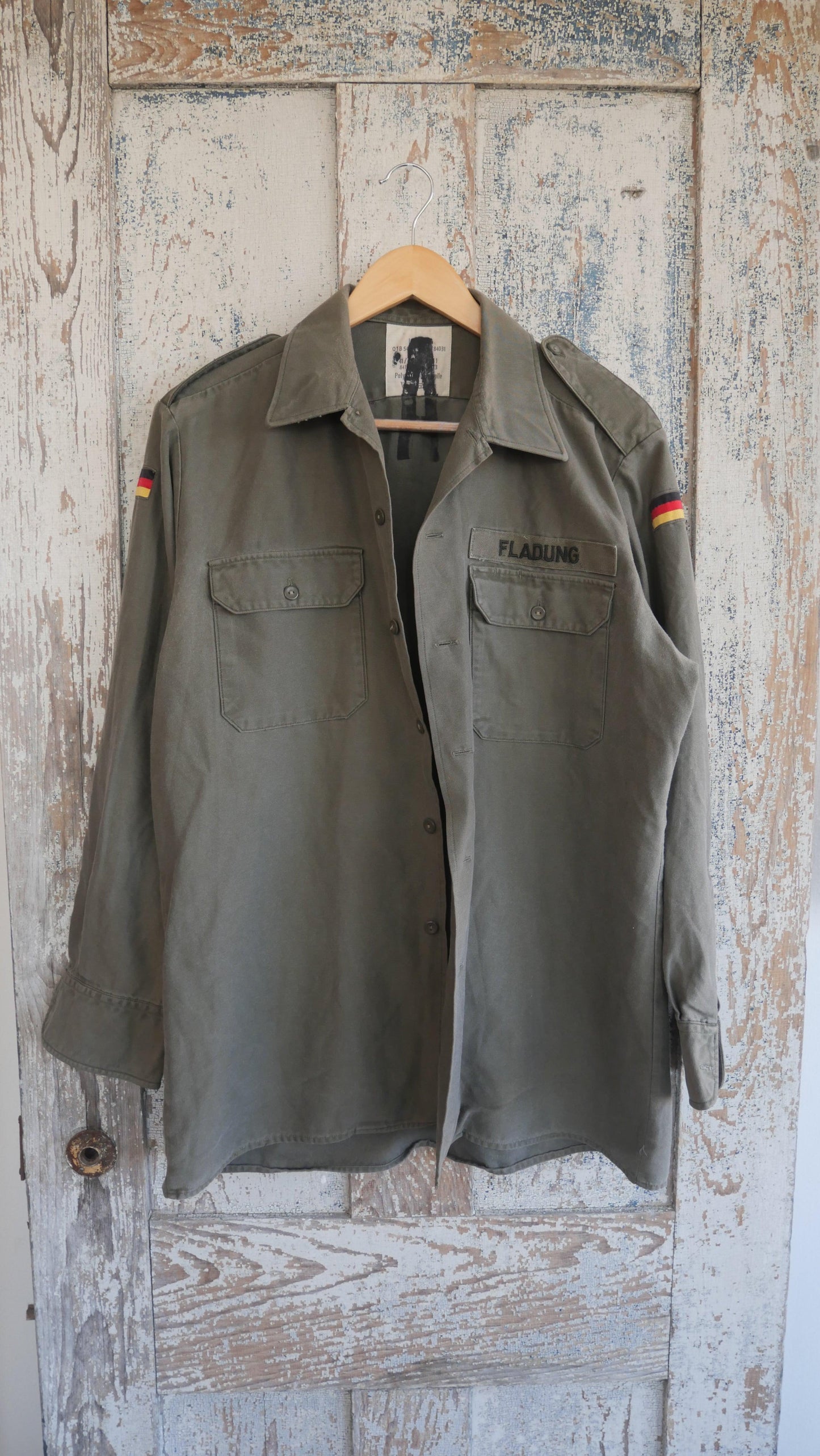 1980s German Fatigue Shirt | L