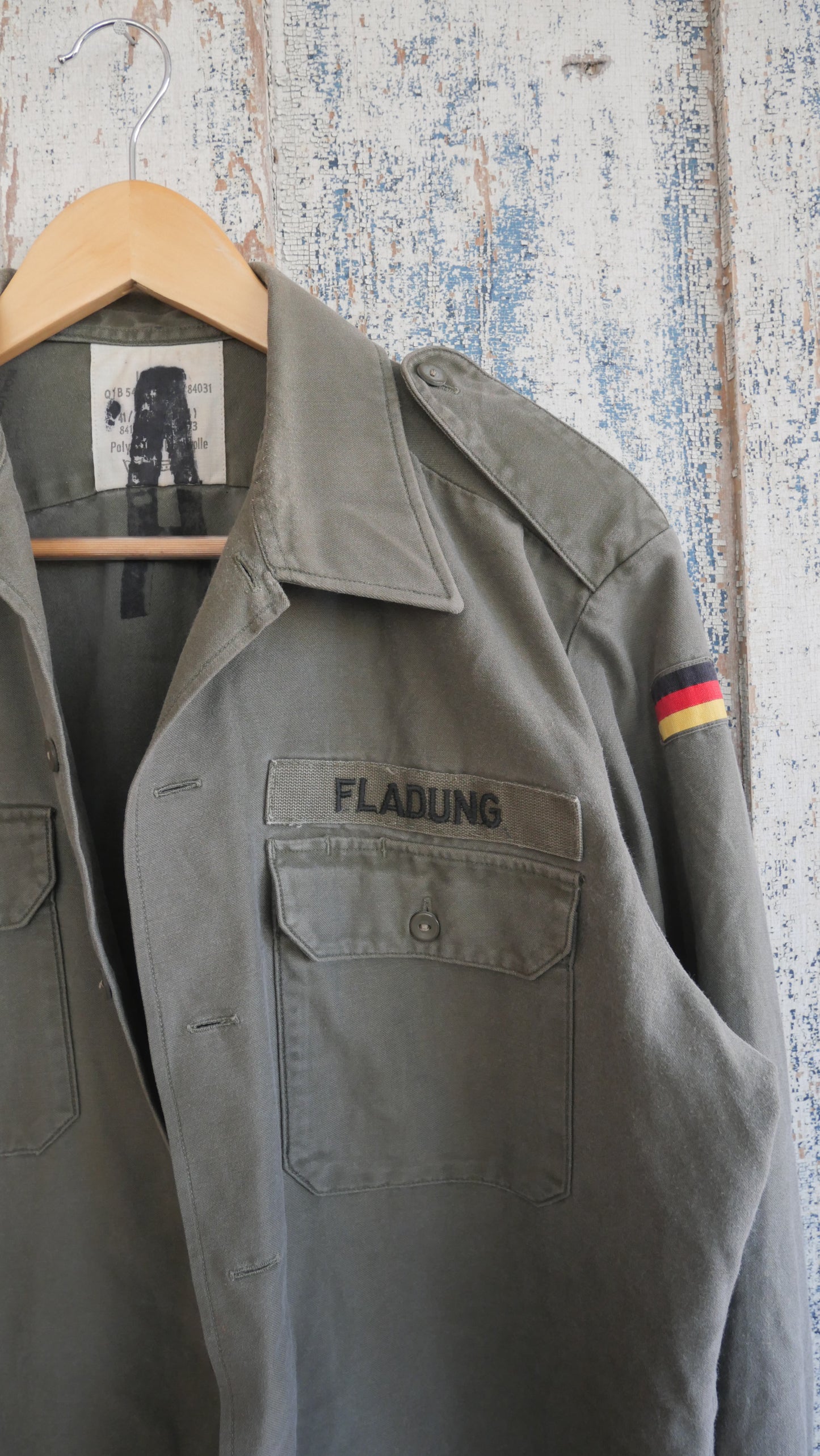 1980s German Fatigue Shirt | L