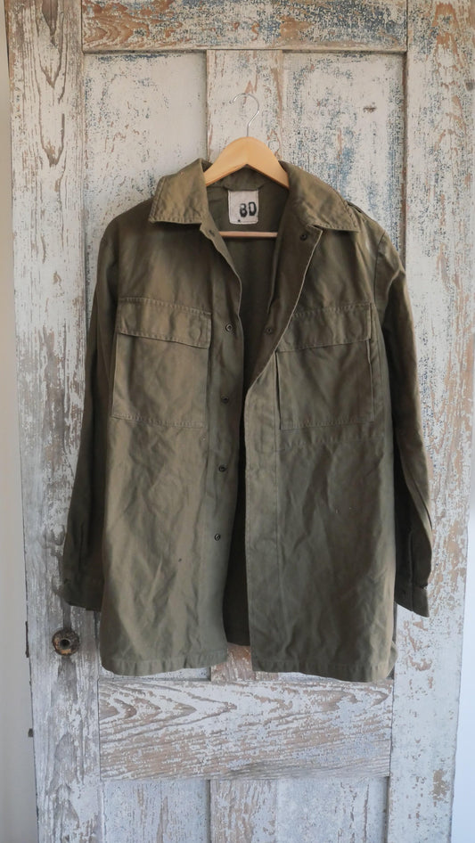 1980s French Military Snap Shirt | L