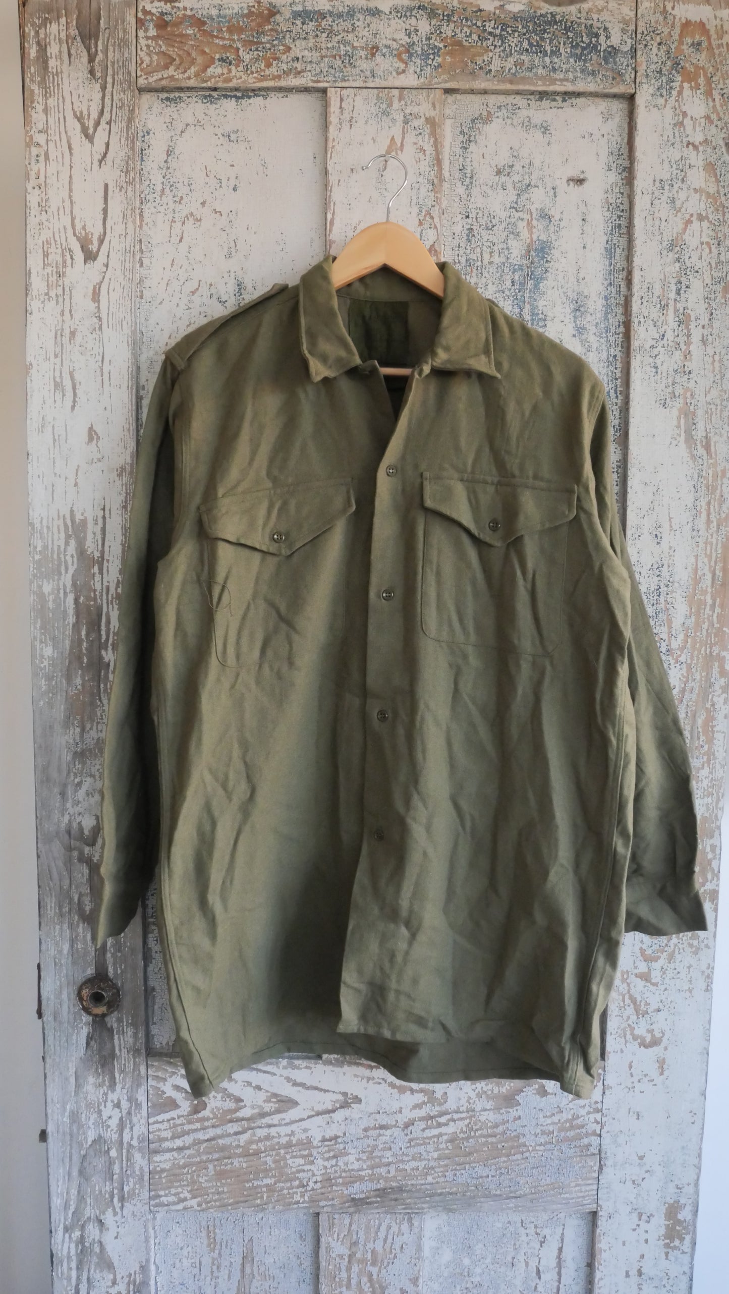 1970s Wool Military Shirt | L