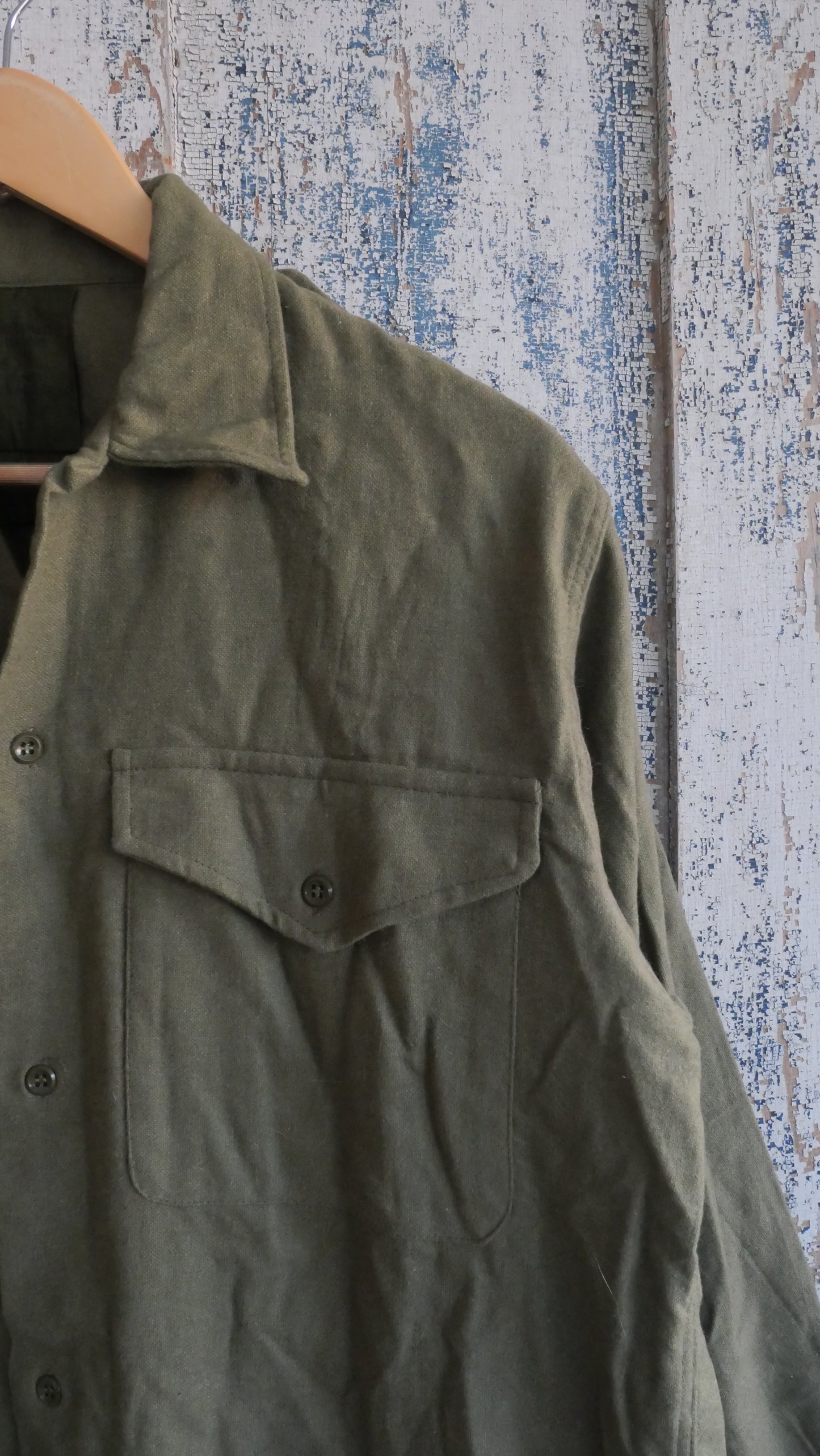 1970s Wool Military Shirt | L