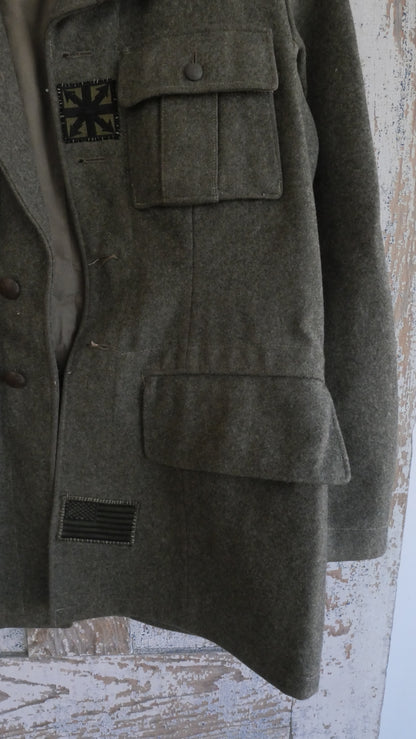 1970s Wool Military Coat | L