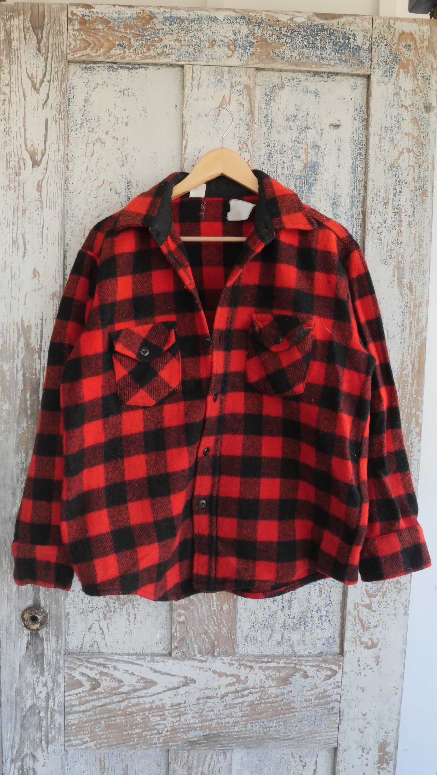 1970s Boxy Wool Flannel | L