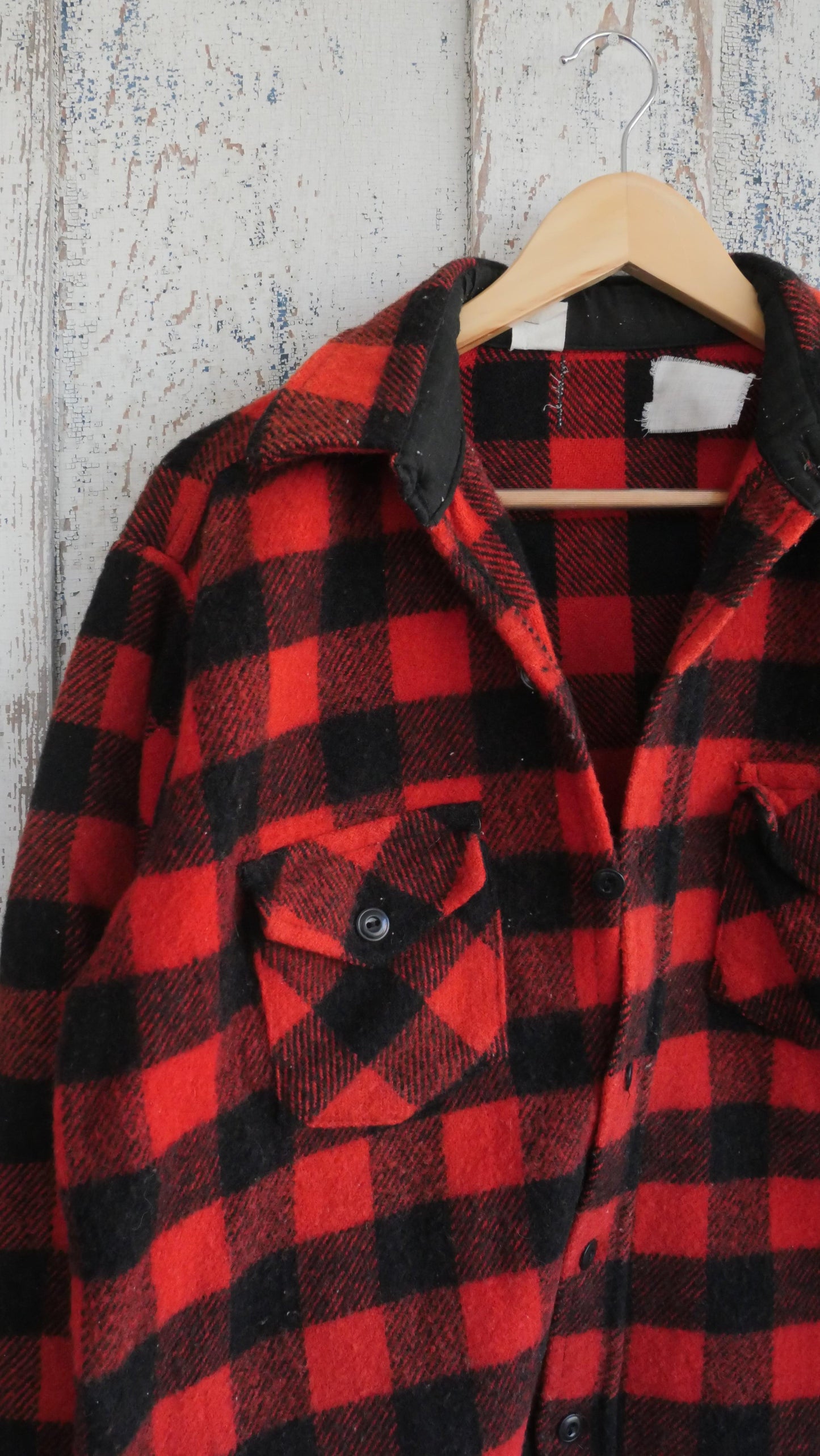 1970s Boxy Wool Flannel | L