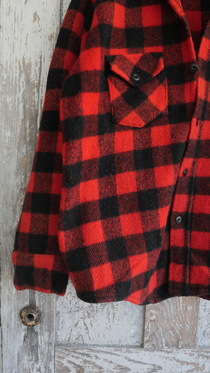 1970s Boxy Wool Flannel | L