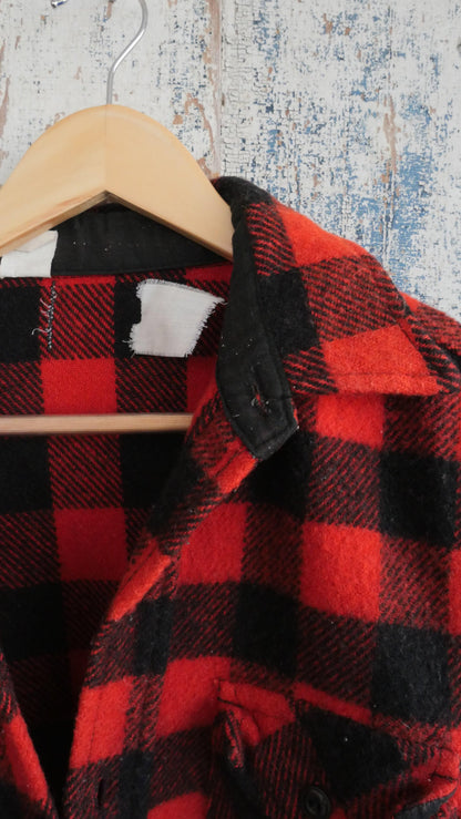 1970s Boxy Wool Flannel | L