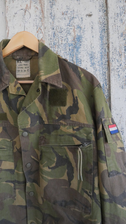 1980s French Camo Military Jacket | L