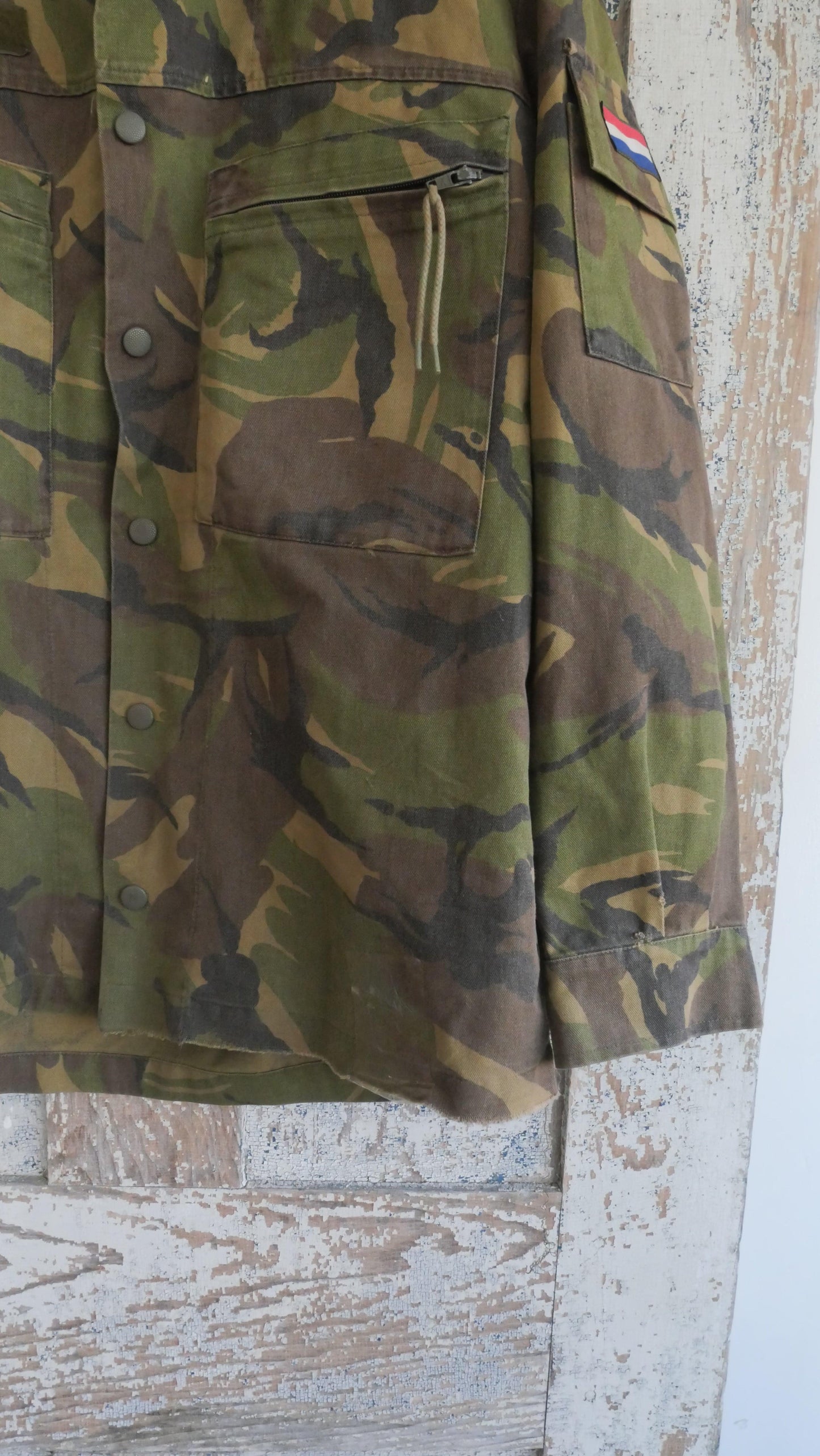 1980s French Camo Military Jacket | L