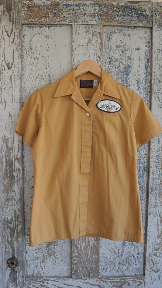 1980s Button Up Work Shirt | M