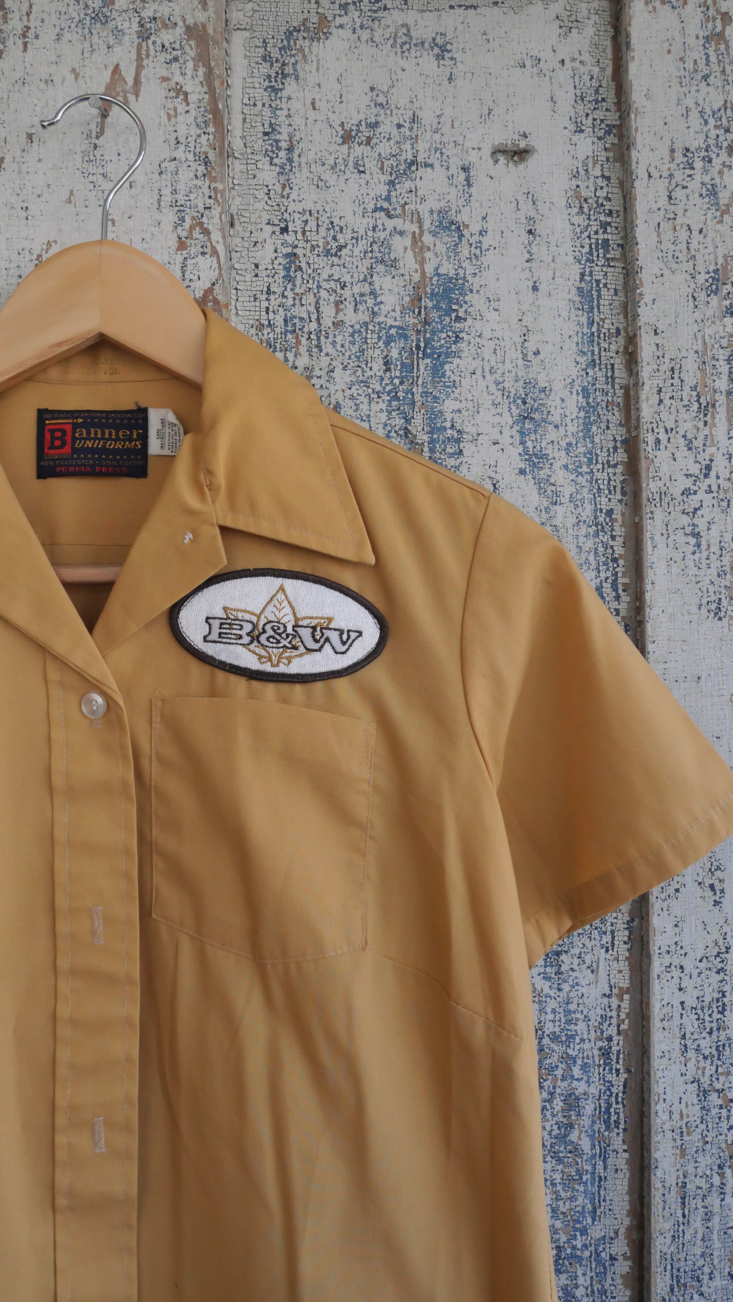 1980s Button Up Work Shirt | M