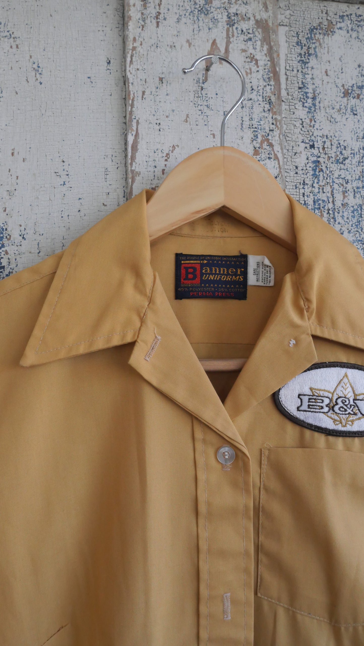 1980s Button Up Work Shirt | M