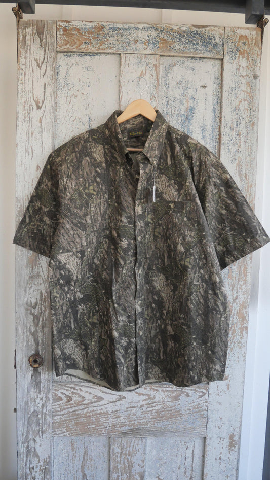 1990s Waterproof Camo Shirt | XL