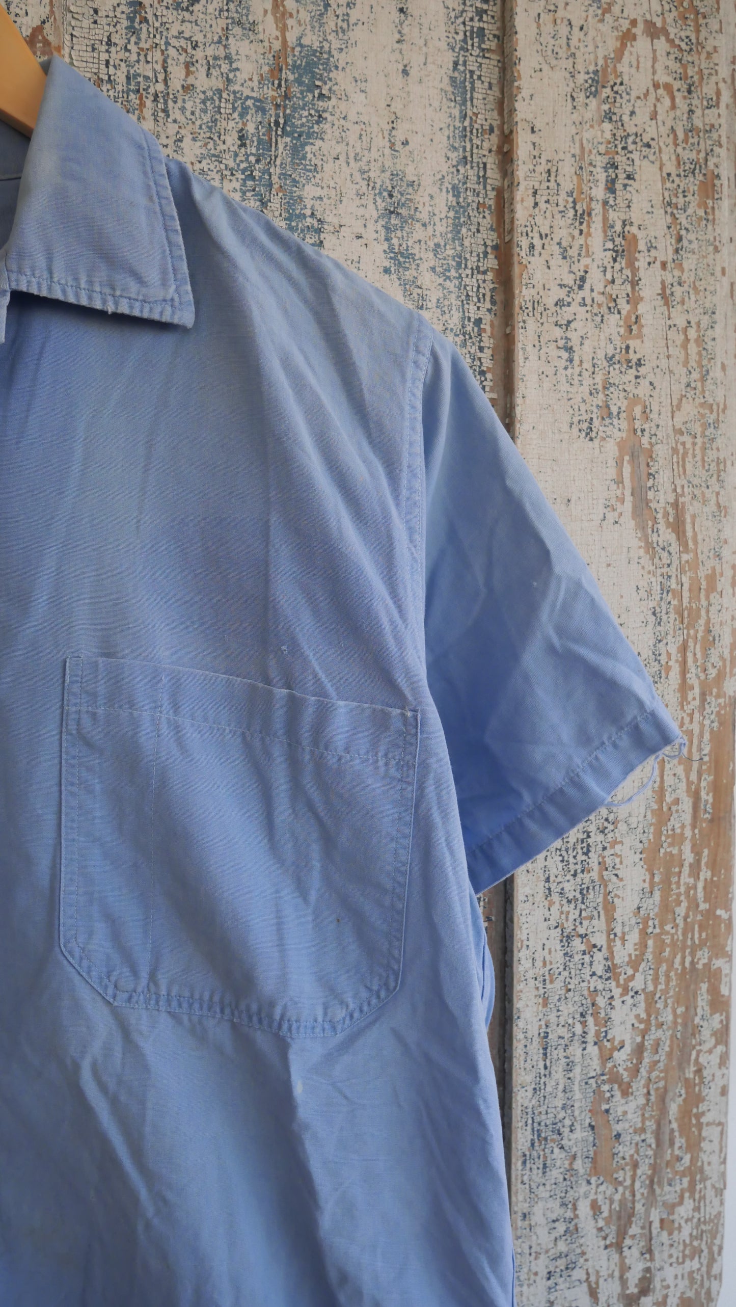 1960s Blue Work Shirt | L