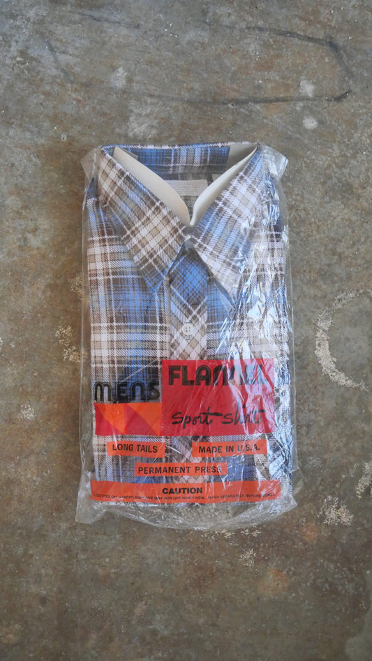1970s Deadstock Flannel Shirt | L