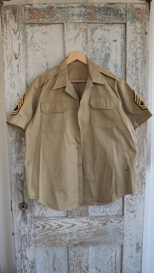 1960s Boxy Military Shirt | L