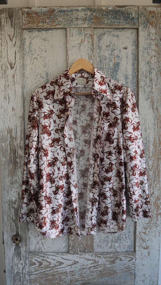 1960s Western Button Up | L