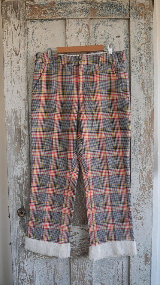 1970s Flared Plaid Pants | 34