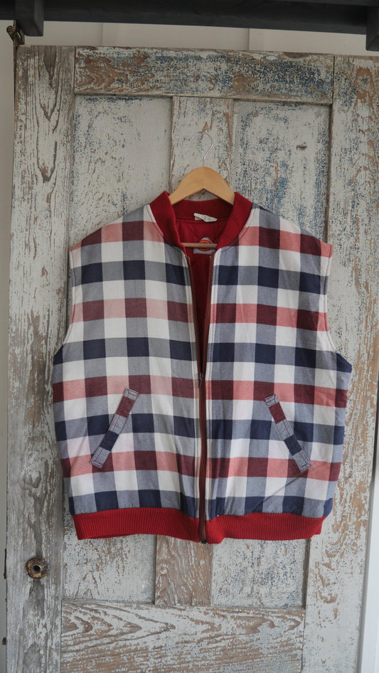 1990s Plaid Dickies Vest | L