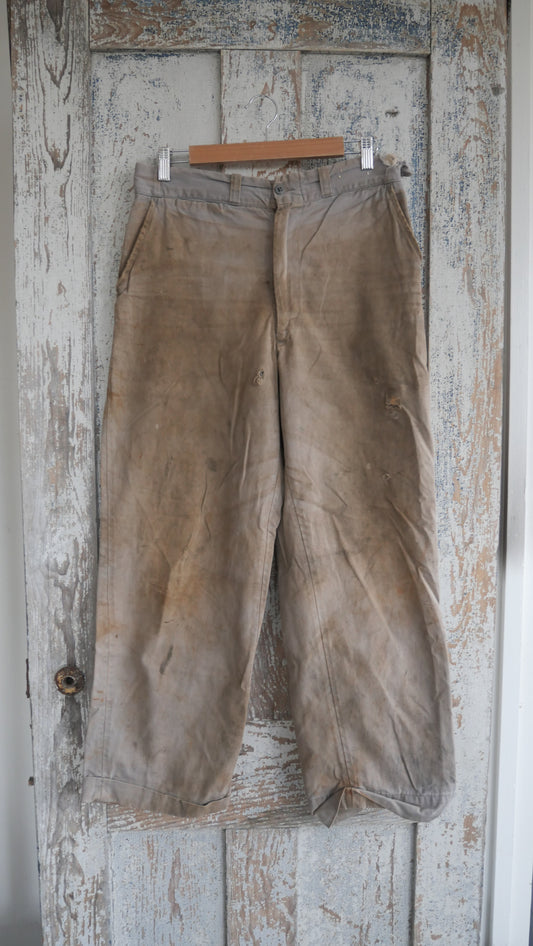 1950s Distressed Work Pants | 32